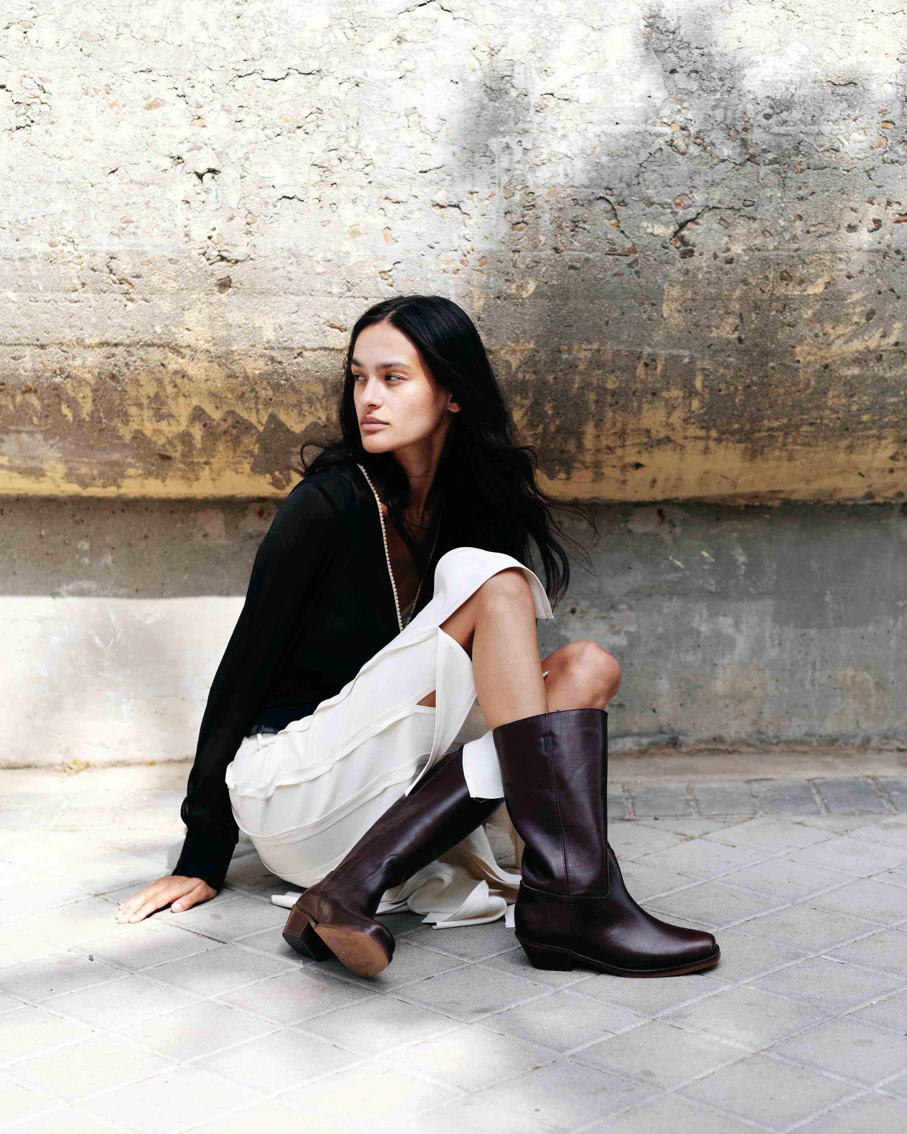 Leather boots