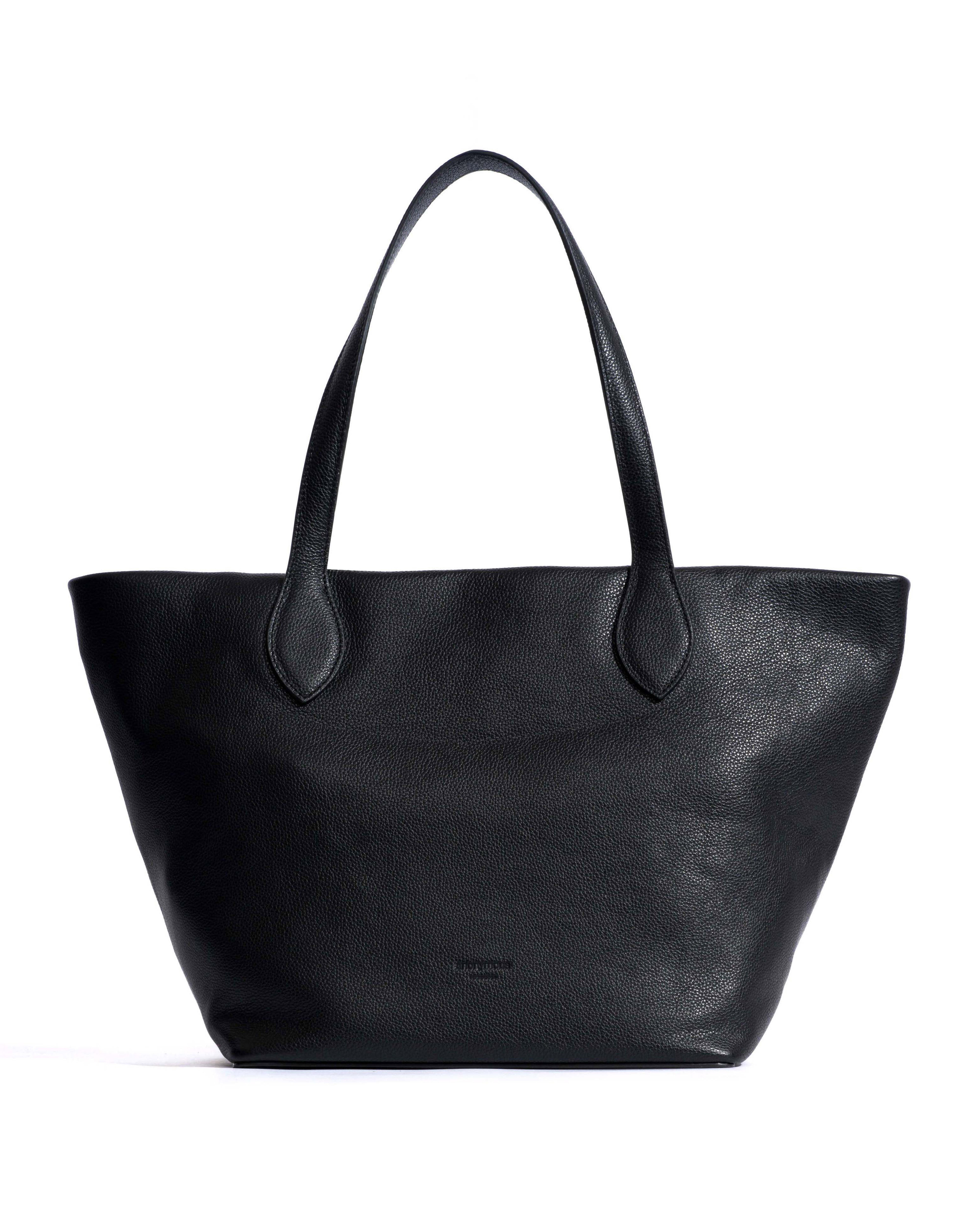 Arya carryall bag Pebbled soft calf Black