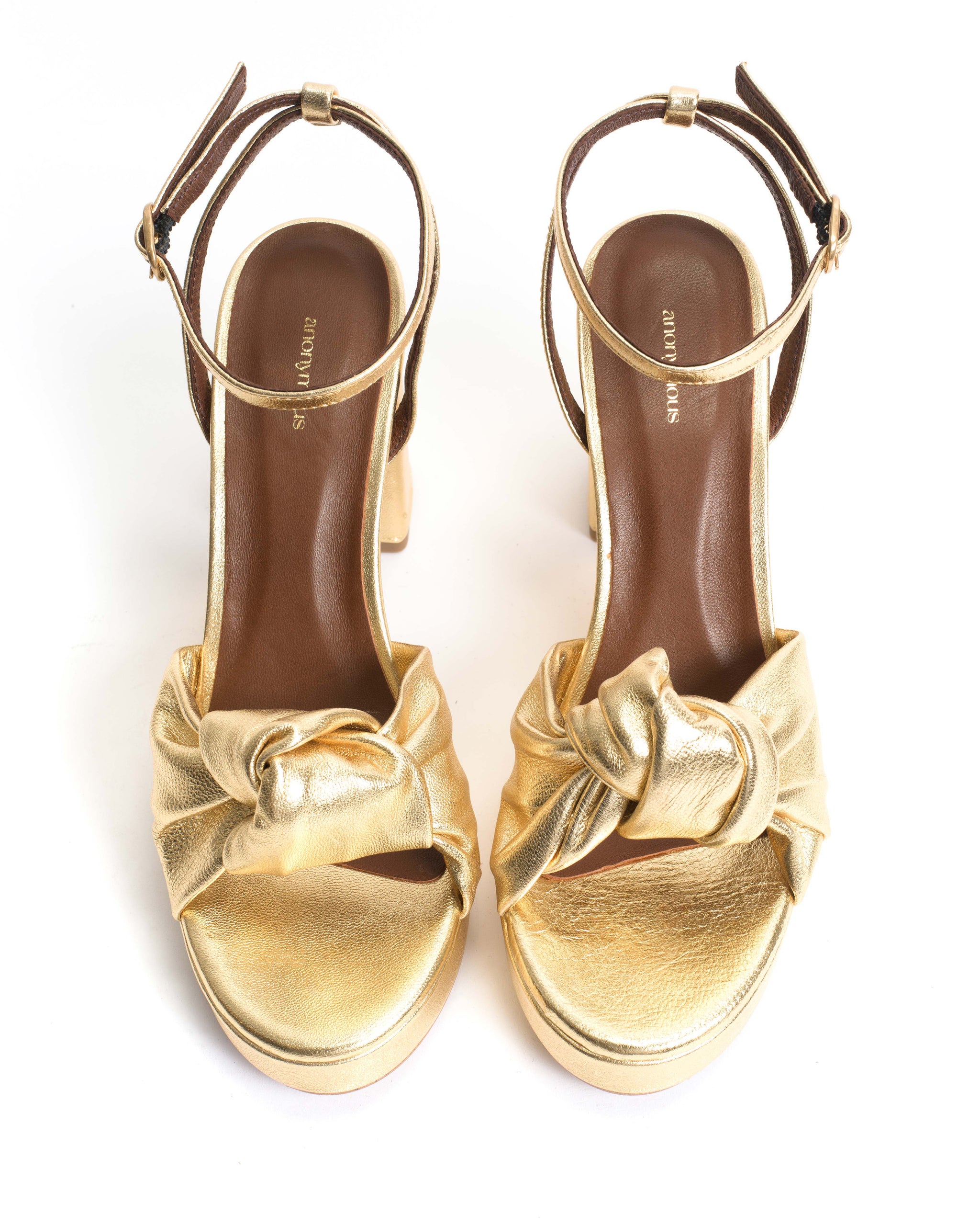 Aliza 85 platform Metallic goat Gold - Anonymous Copenhagen