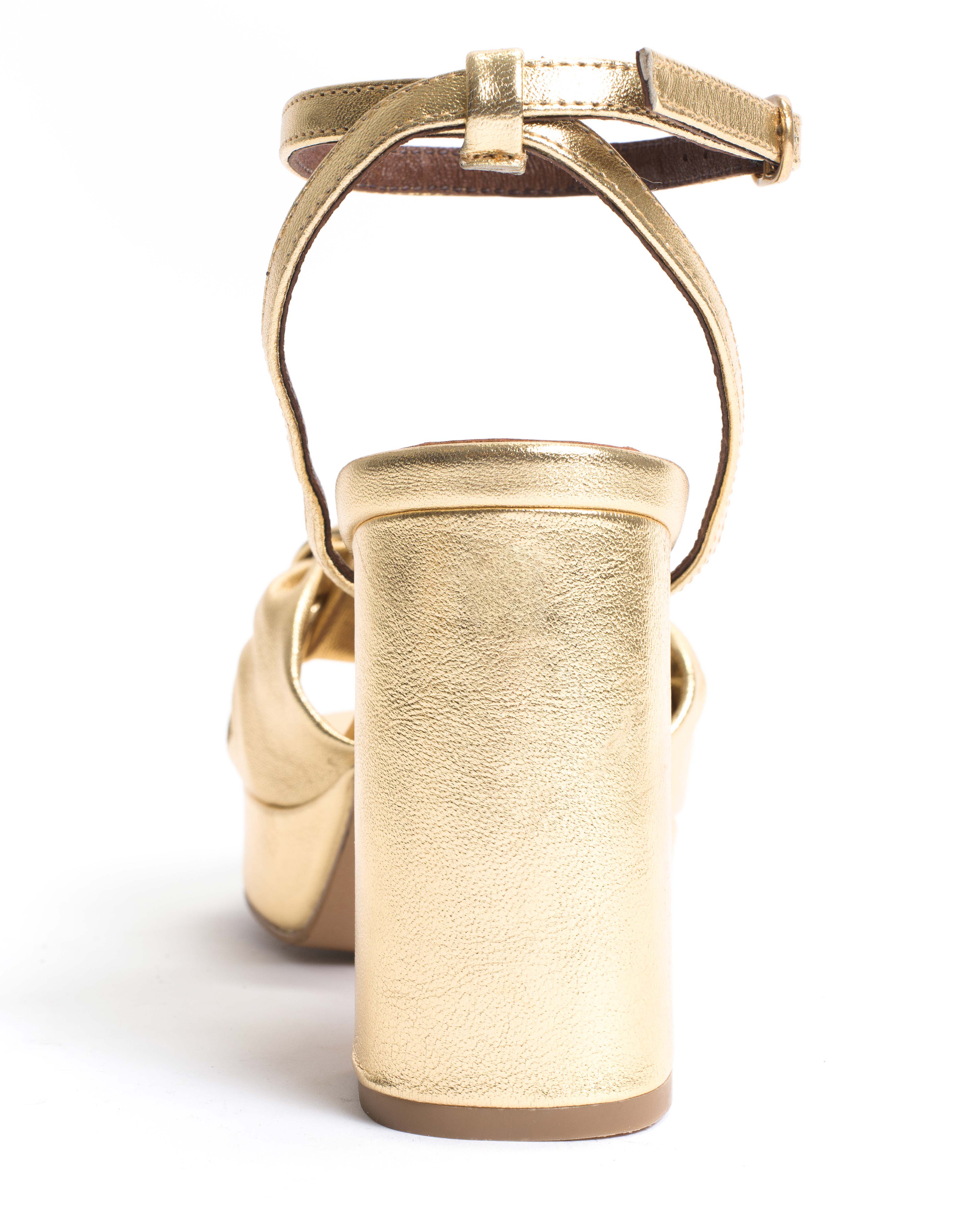 Aliza 85 platform Metallic goat Gold