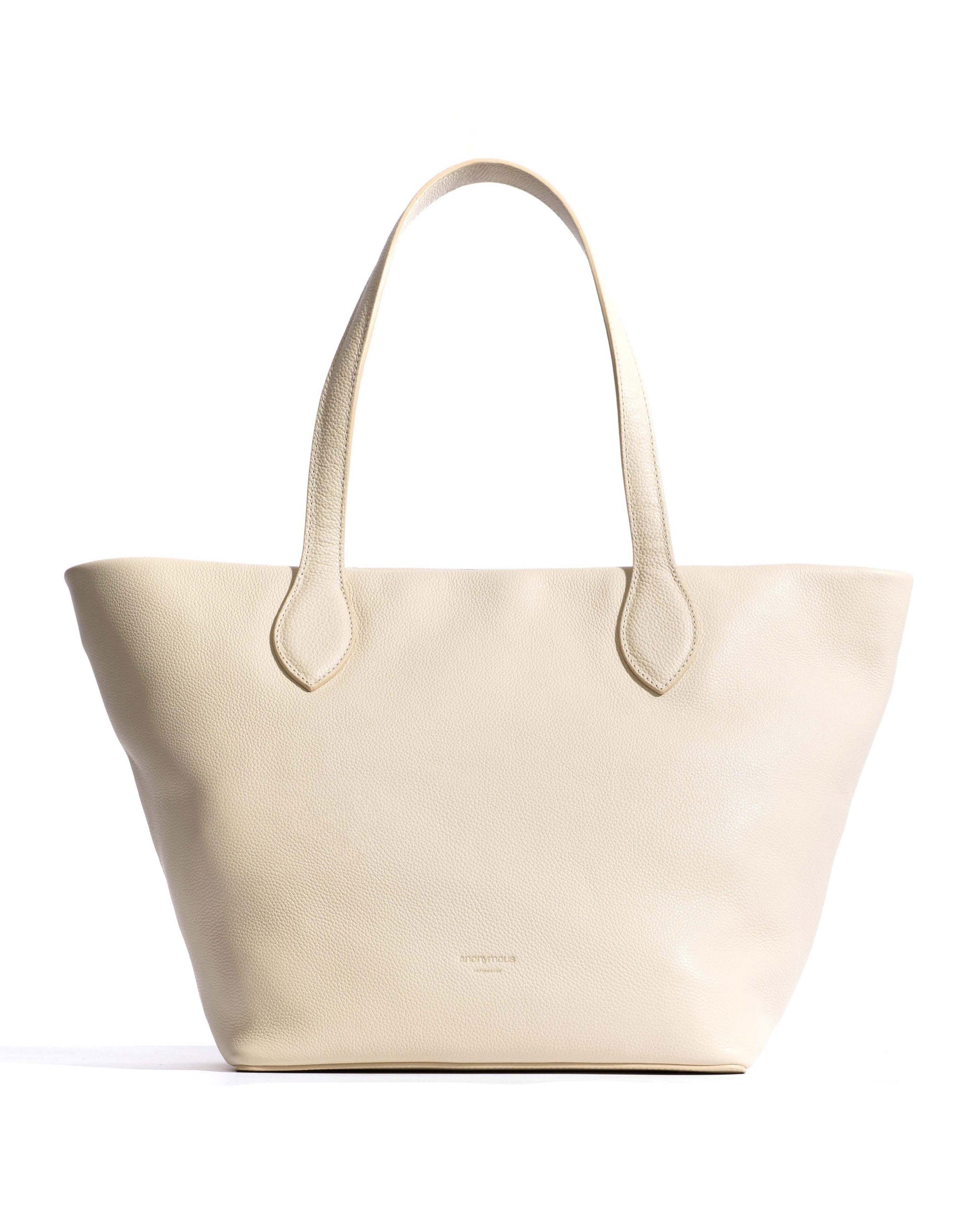 Arya carryall bag Pebbled soft calf White sand - Anonymous Copenhagen Bags
