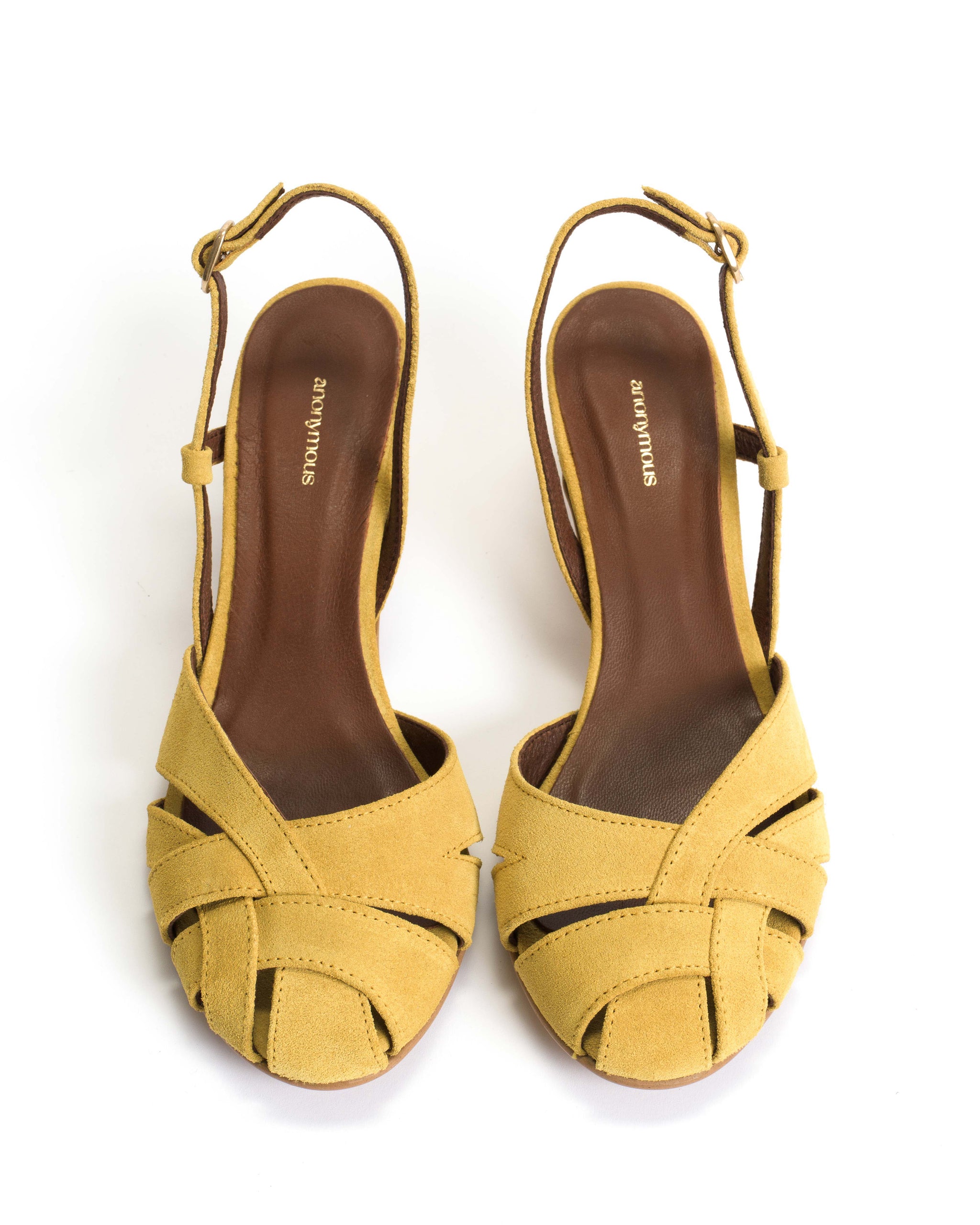 Banie 50 stiletto Calf suede Pineapple ice - Anonymous Copenhagen