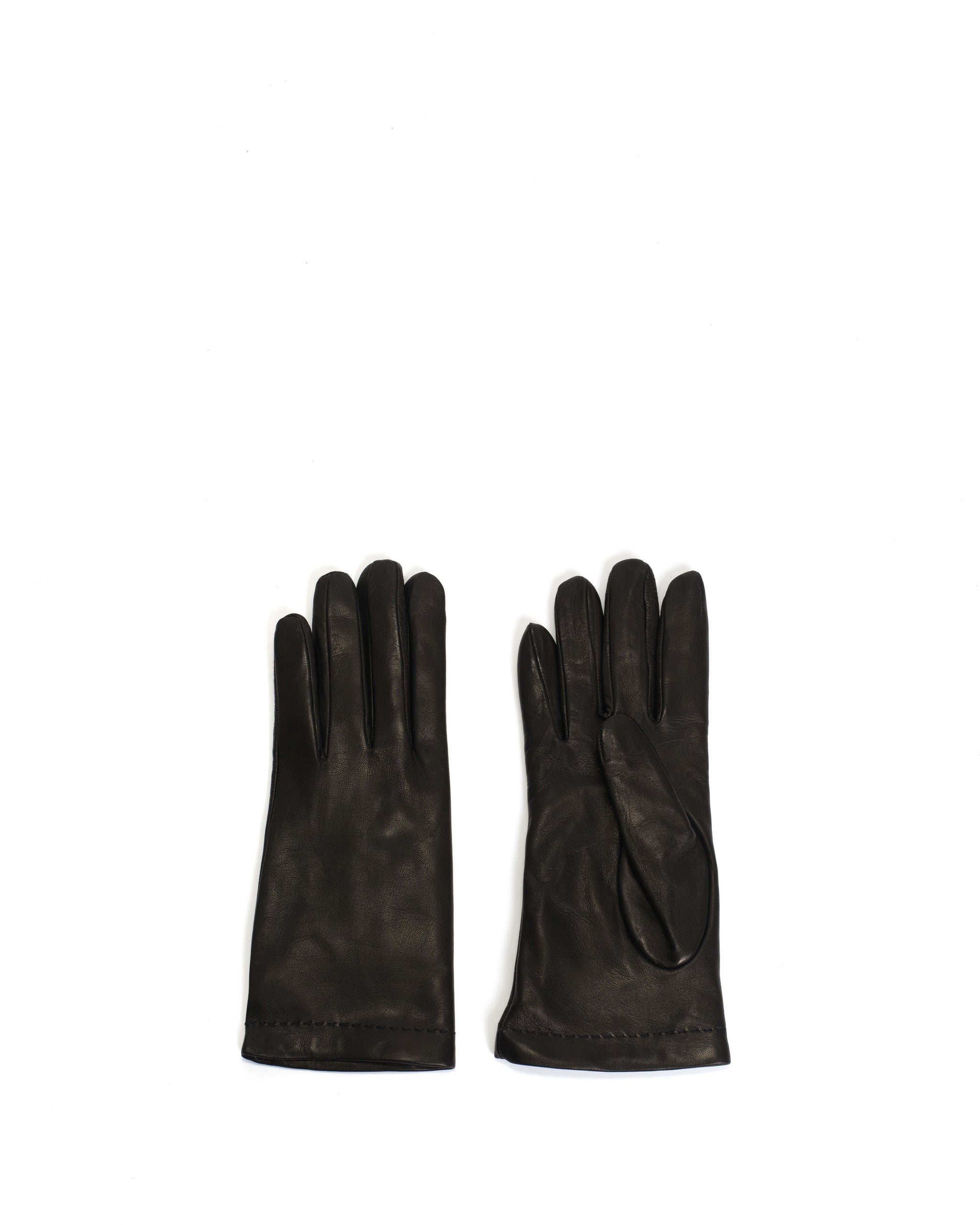 Bridget leather cashmere glove Lamb leather & 100% cashmere Black & taupe - Anonymous Copenhagen