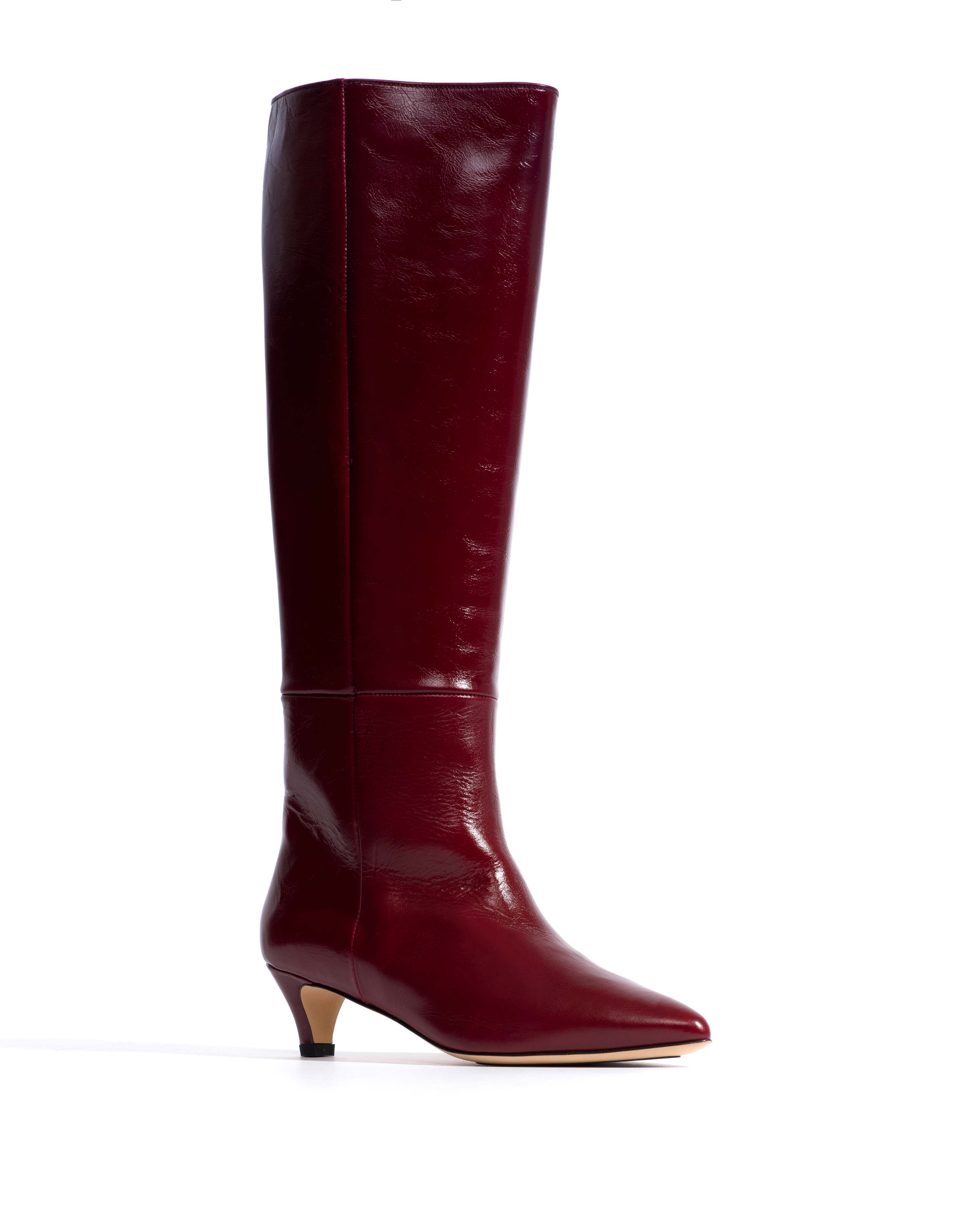 Cecilia 40 stiletto Crinkled soft calf Pomegranate