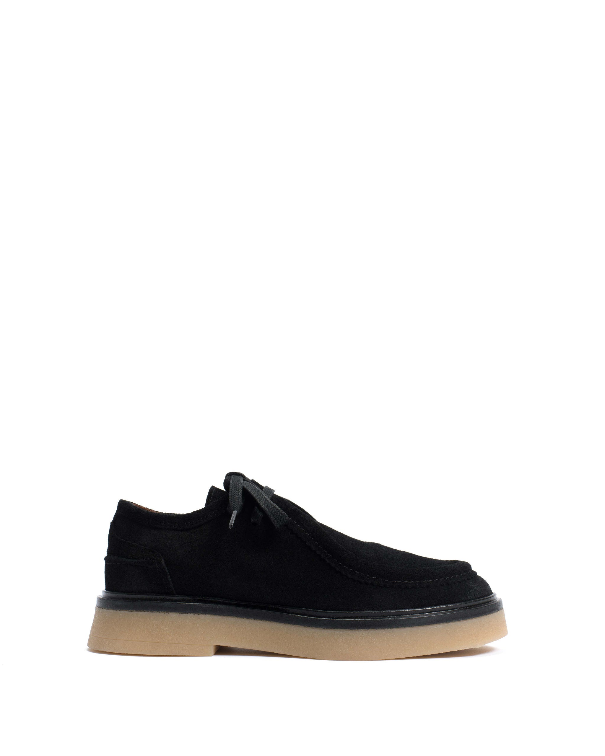 Chez flat platform Calf suede & Sole Black & natural - Anonymous Copenhagen
