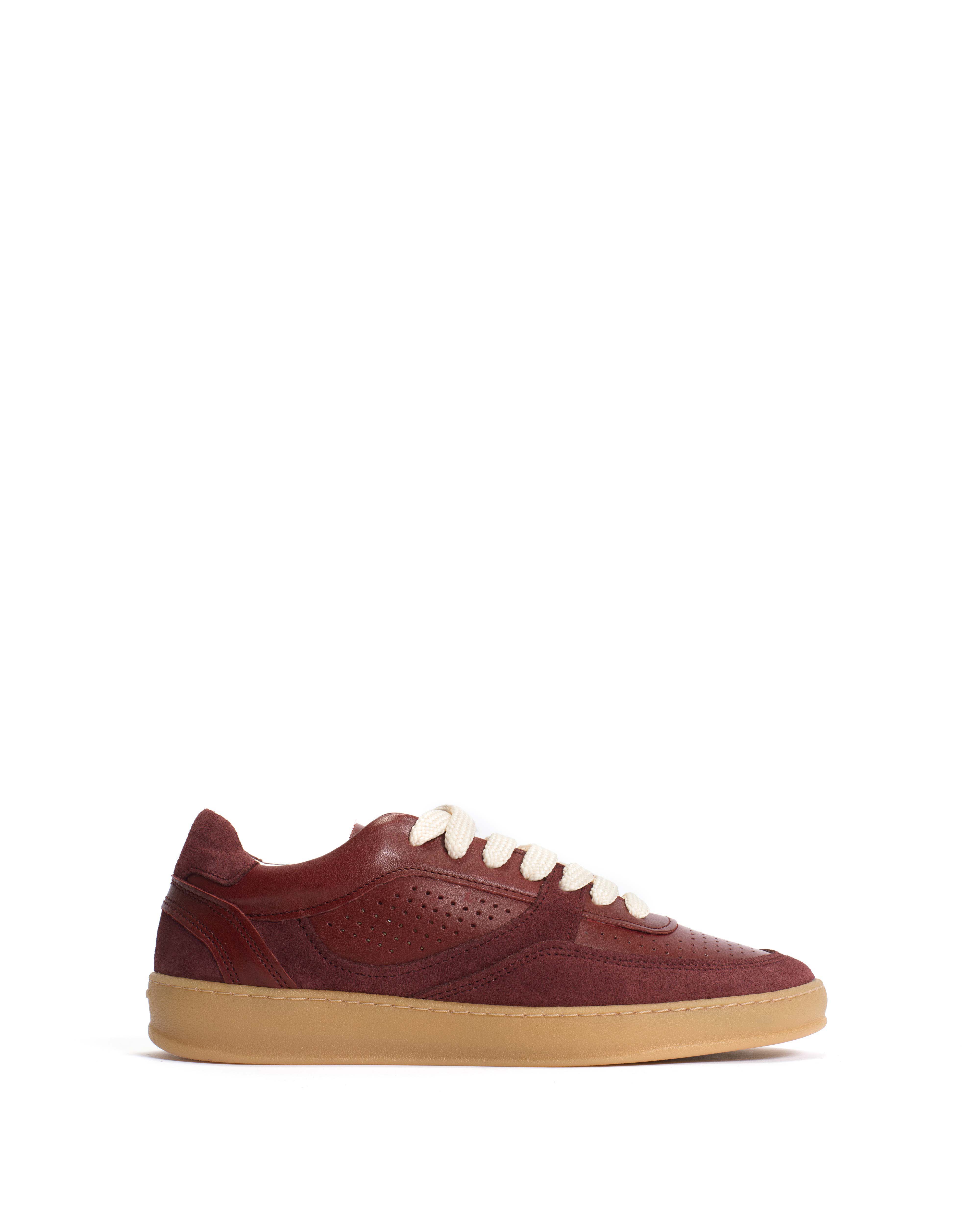 Elevate Calf suede & sleek leather Pomegranate