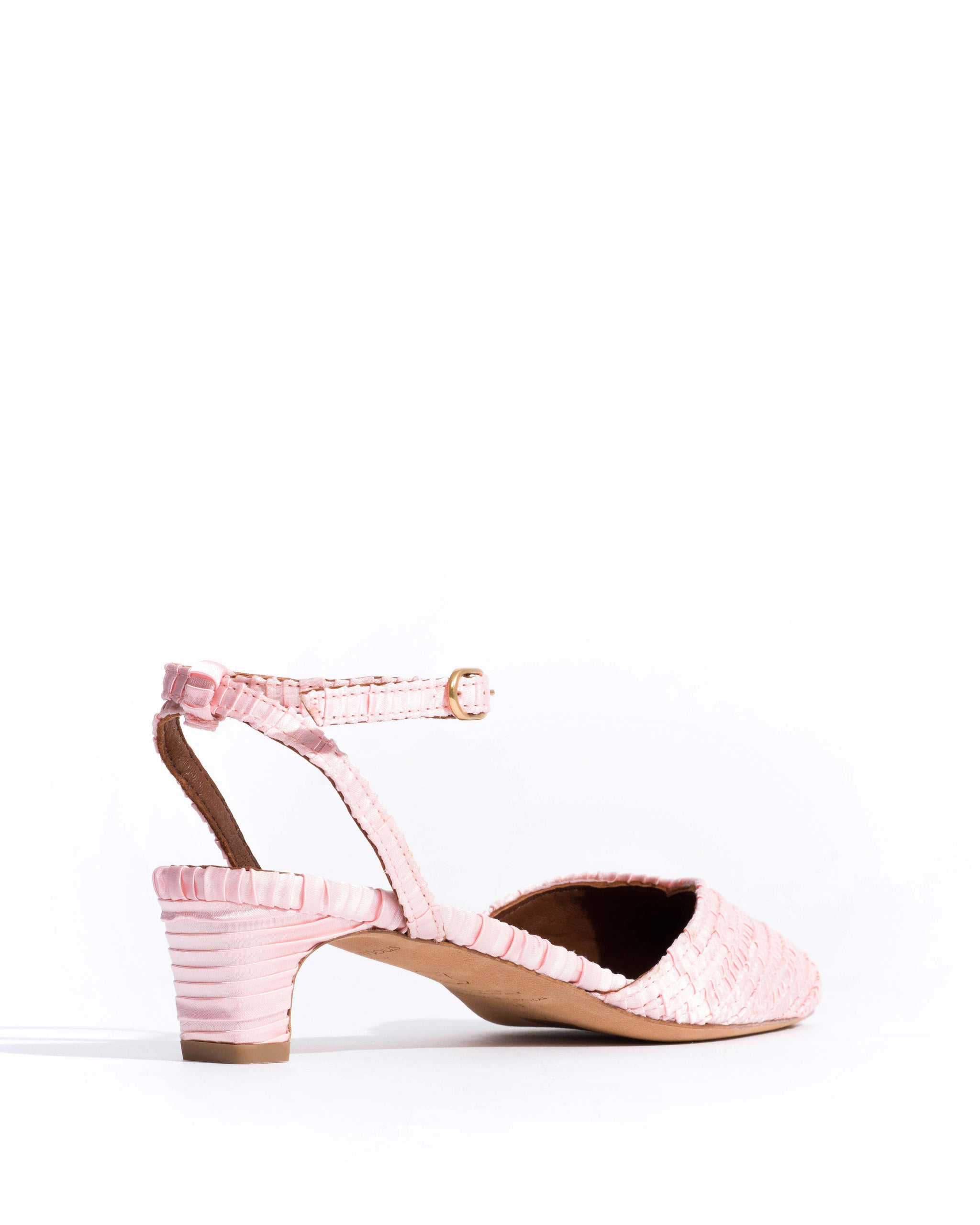 Givia 40 Pleated satin Dreamy pink - Anonymous Copenhagen Heels