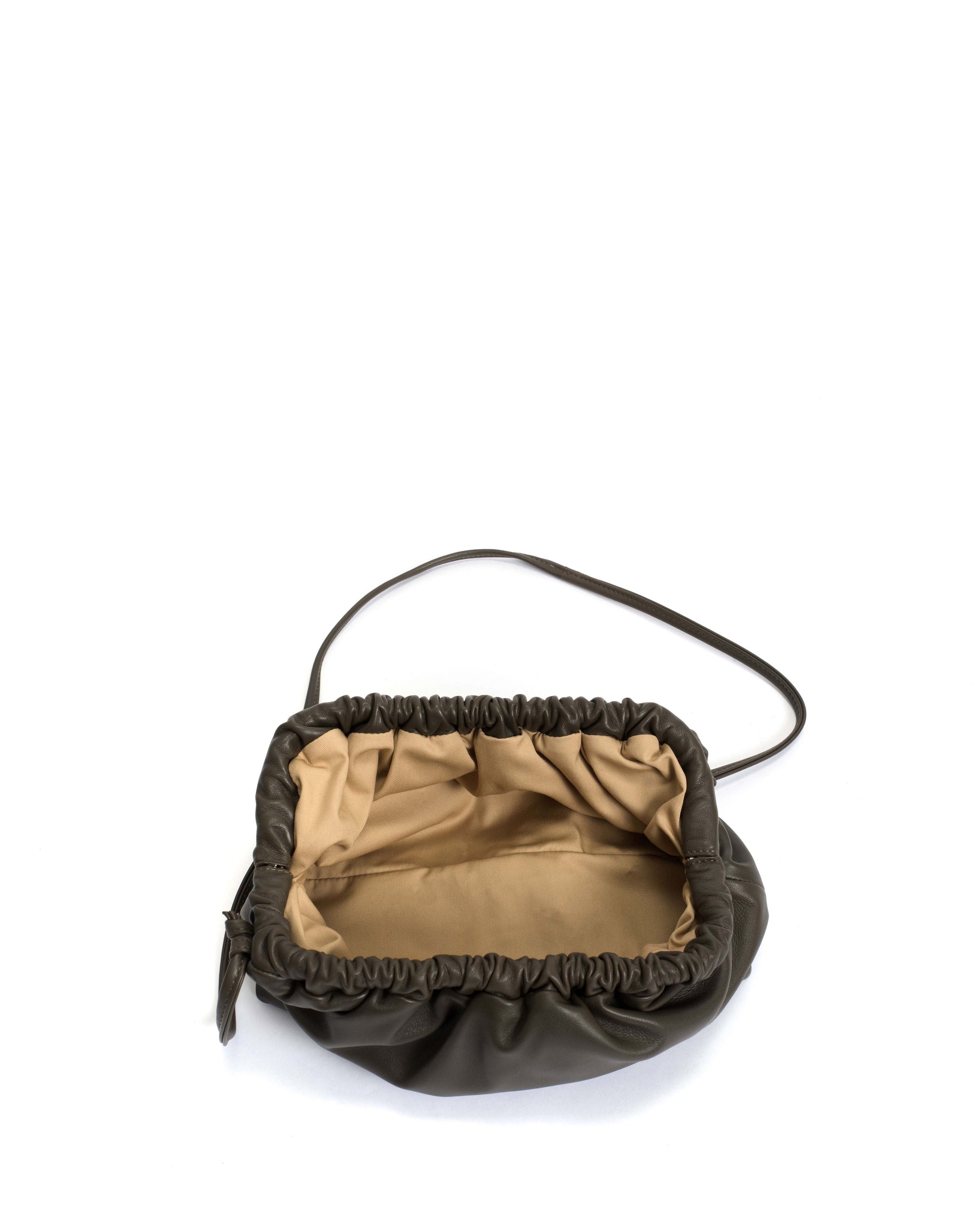 Hally grand cloud bag Shiny lamb Moss green - Anonymous Copenhagen