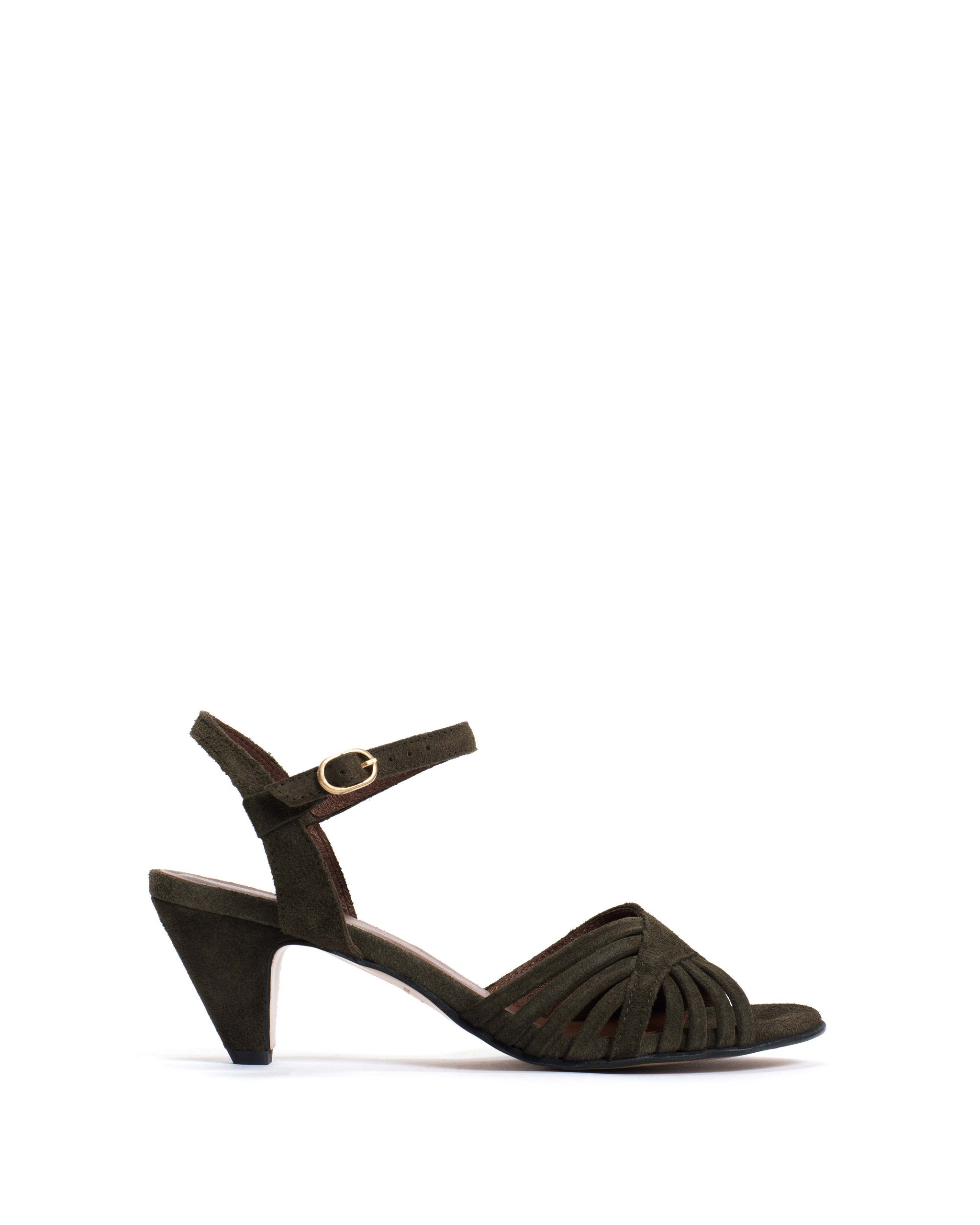 Hermine Calf suede Moss green - Anonymous Copenhagen Shoes