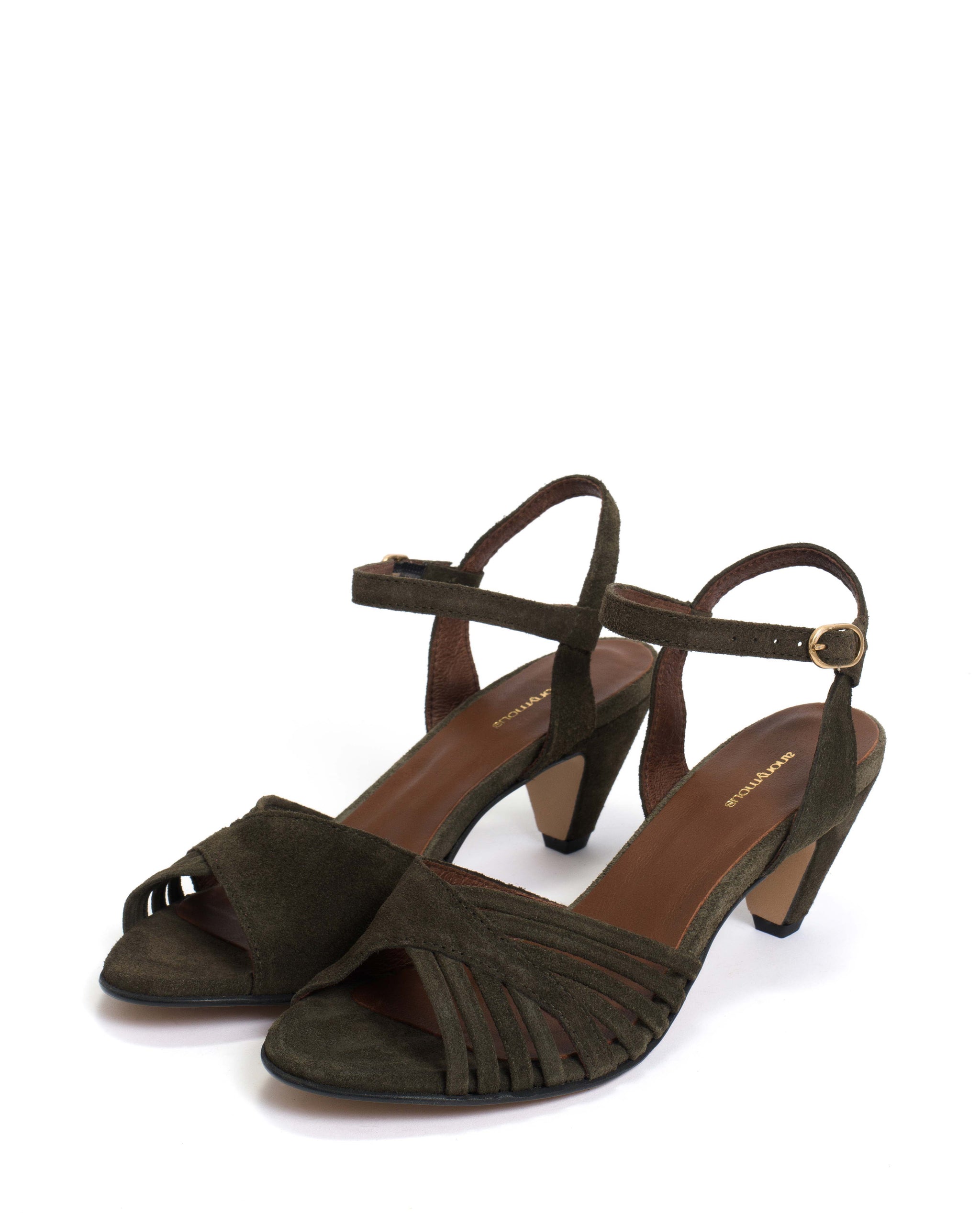 Hermine Calf suede Moss green - Anonymous Copenhagen Shoes