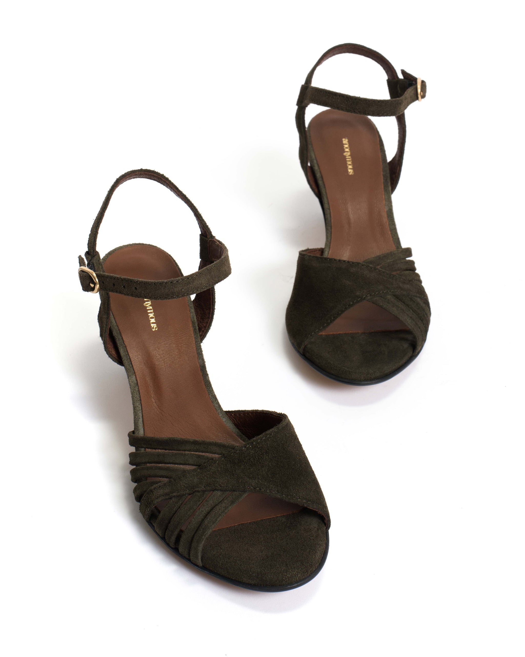 Hermine Calf suede Moss green - Anonymous Copenhagen Shoes
