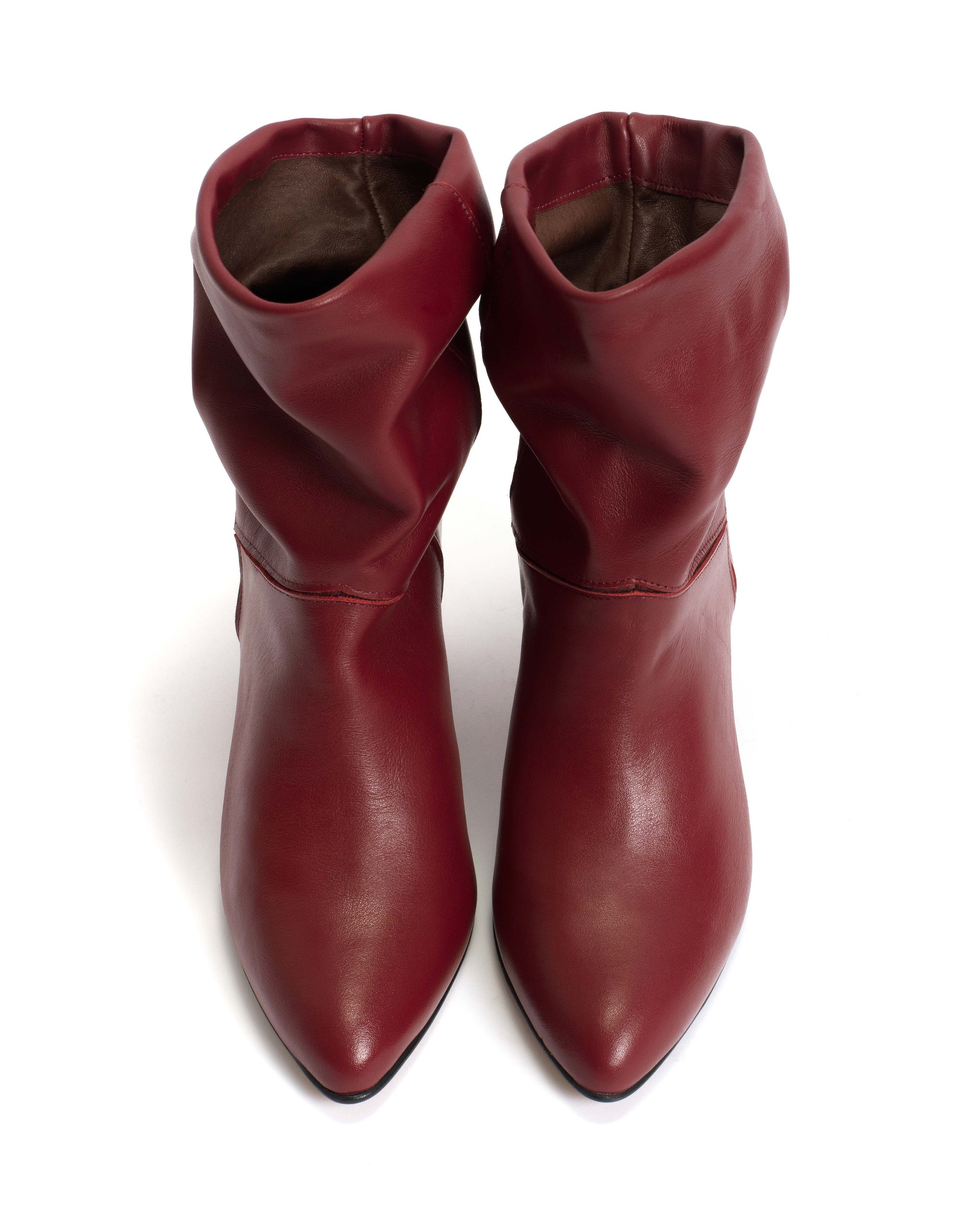 Jassi 50 stiletto Soft calf & suede leather Pomegranate - Anonymous Copenhagen