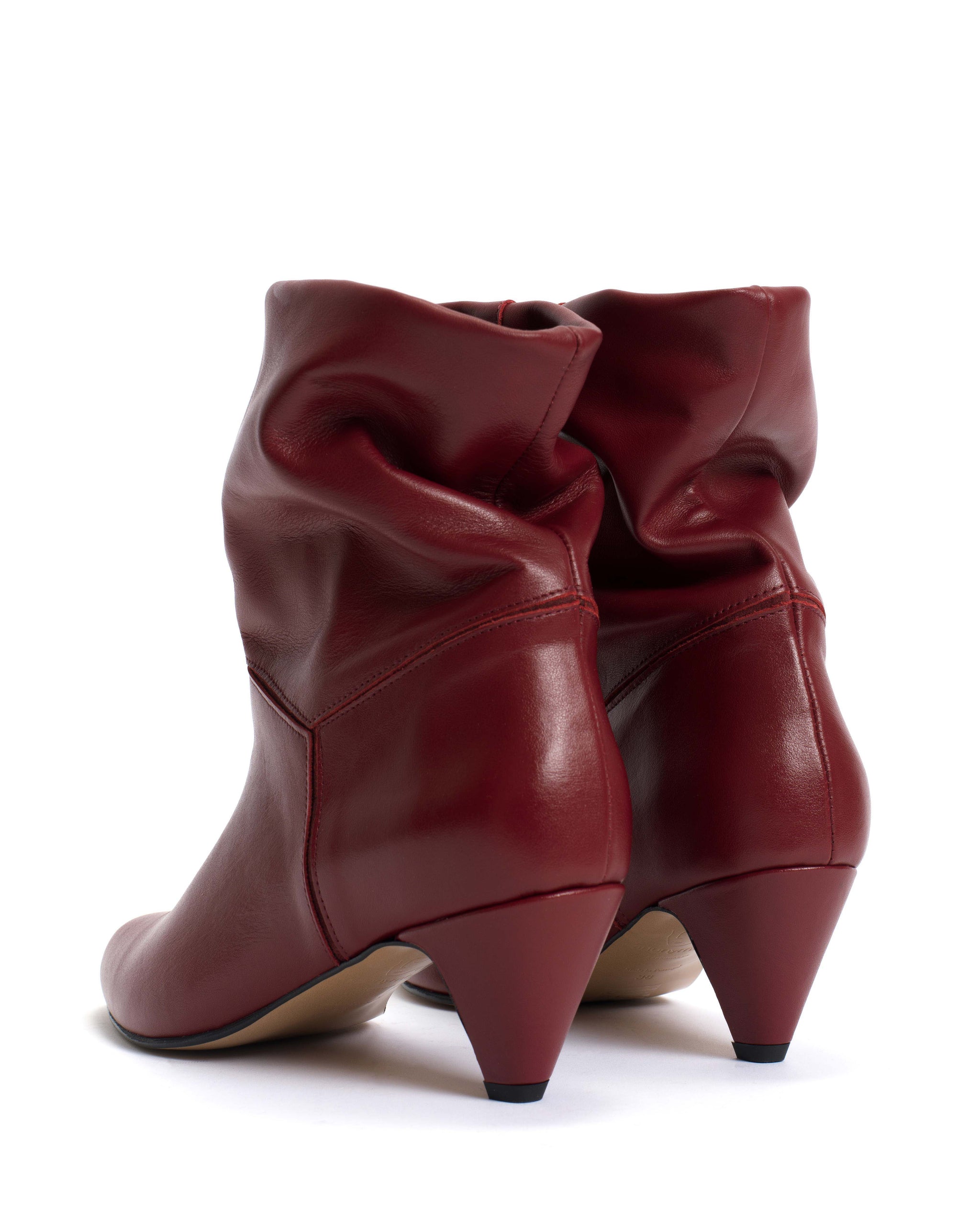 Jassi 50 stiletto Soft calf & suede leather Pomegranate - Anonymous Copenhagen