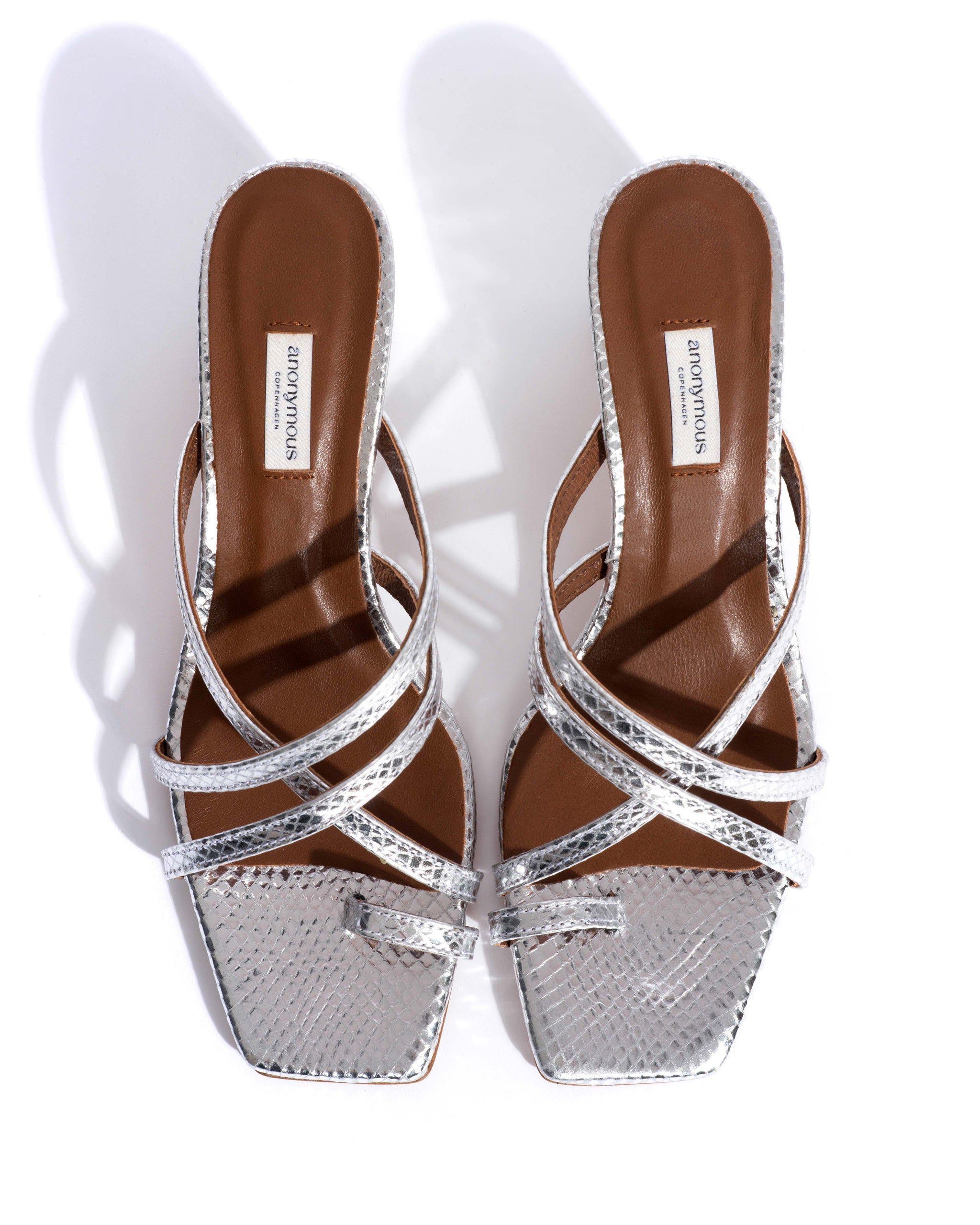 Kimber 60 Snake metallic calf Silver - Anonymous Copenhagen Heels