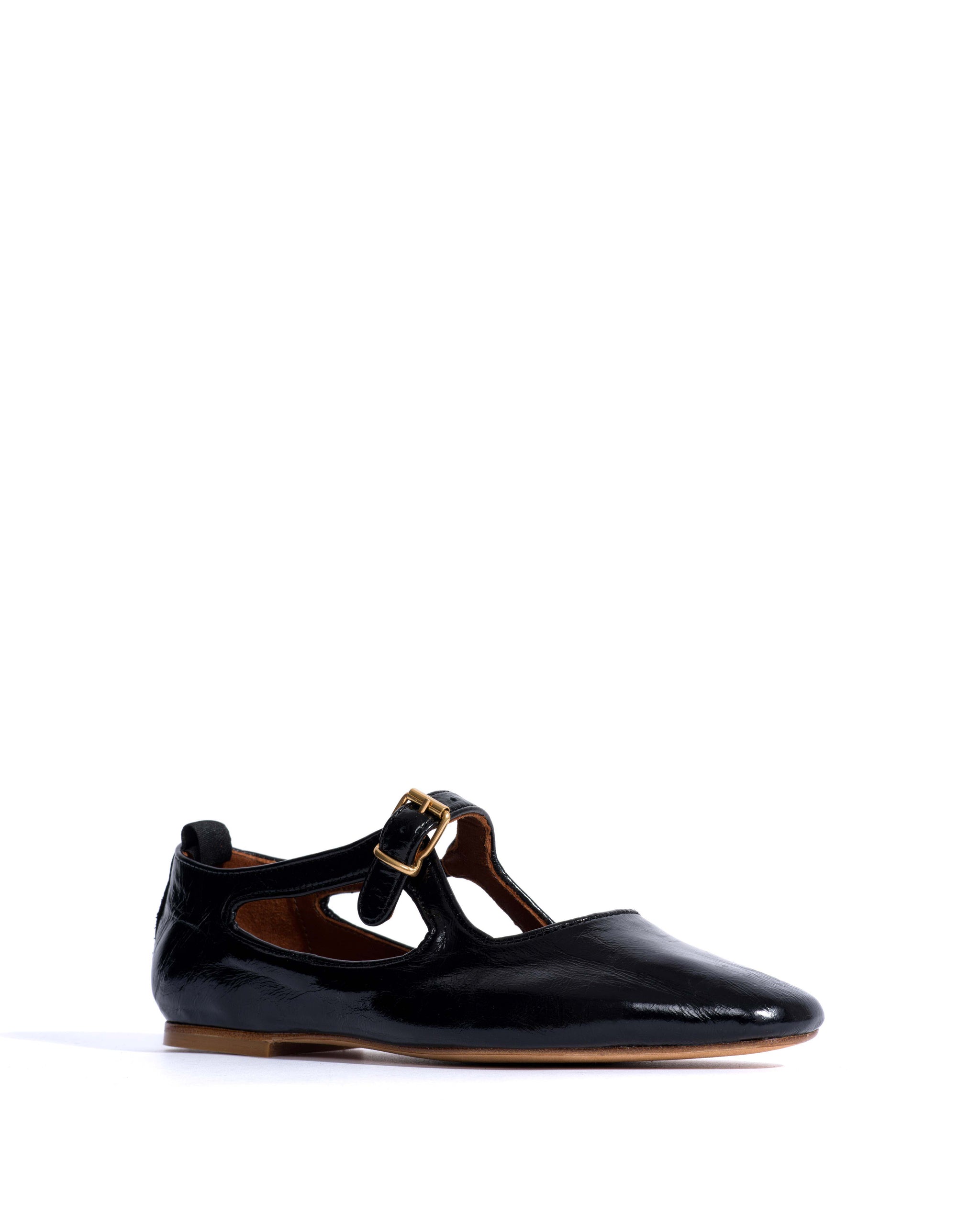 Praise Crinkled polished goat Black - Anonymous Copenhagen Flat-loafers & ballerinas & pumps
