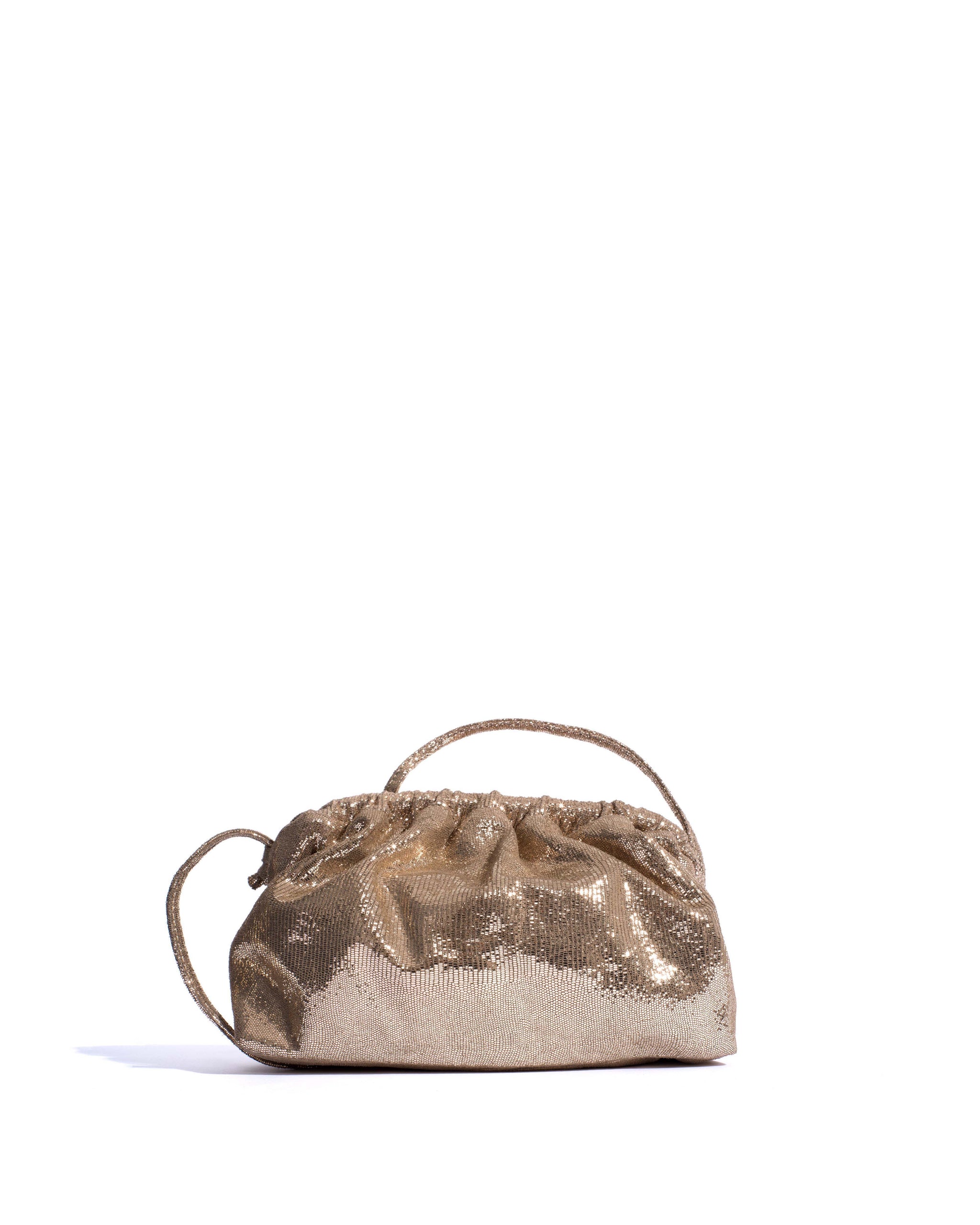 Hally grand cloud bag Lizard metallic goat Vintage champagne - Anonymous Copenhagen Bags