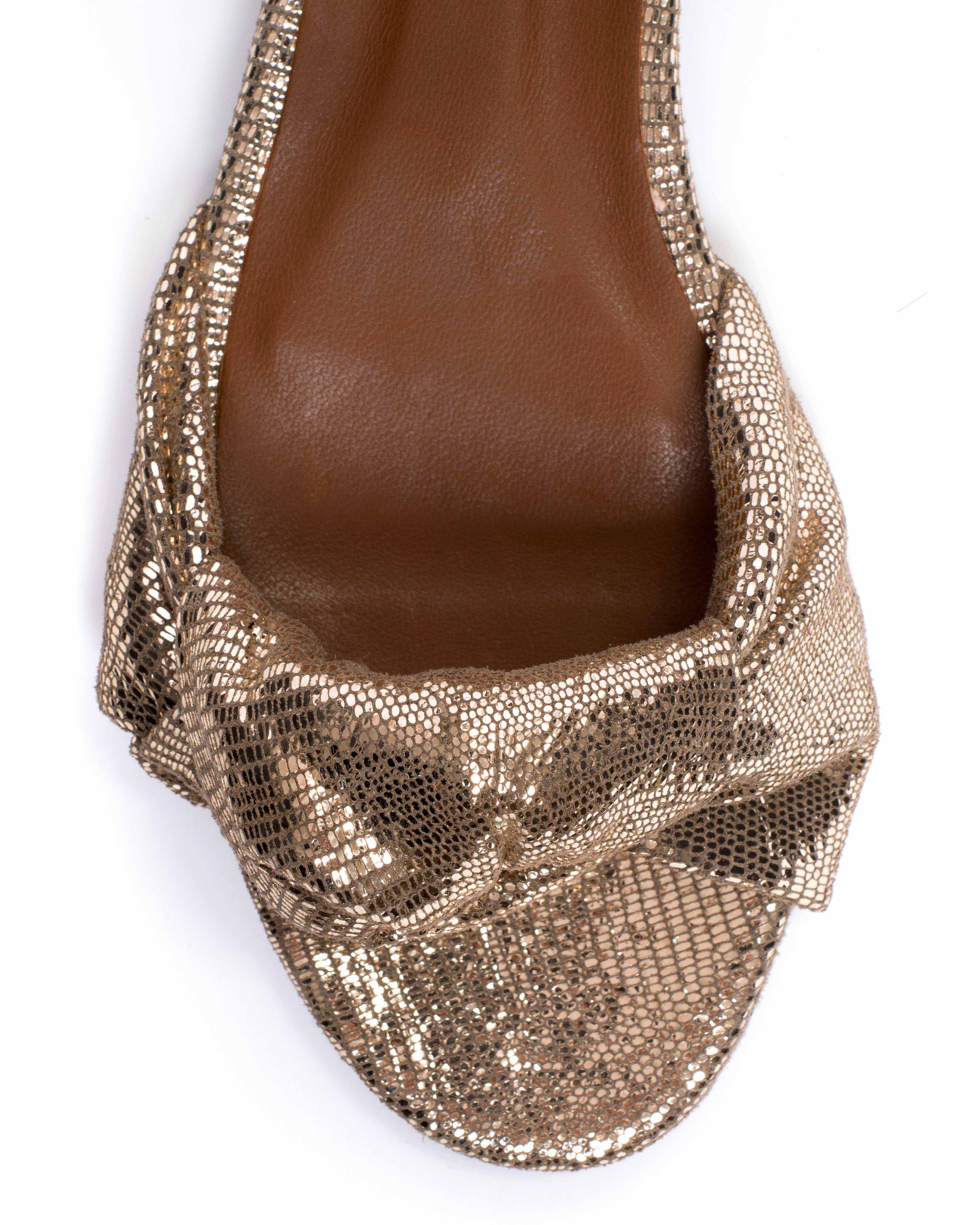 Aliza 10 Lizard metallic goat Vintage champagne