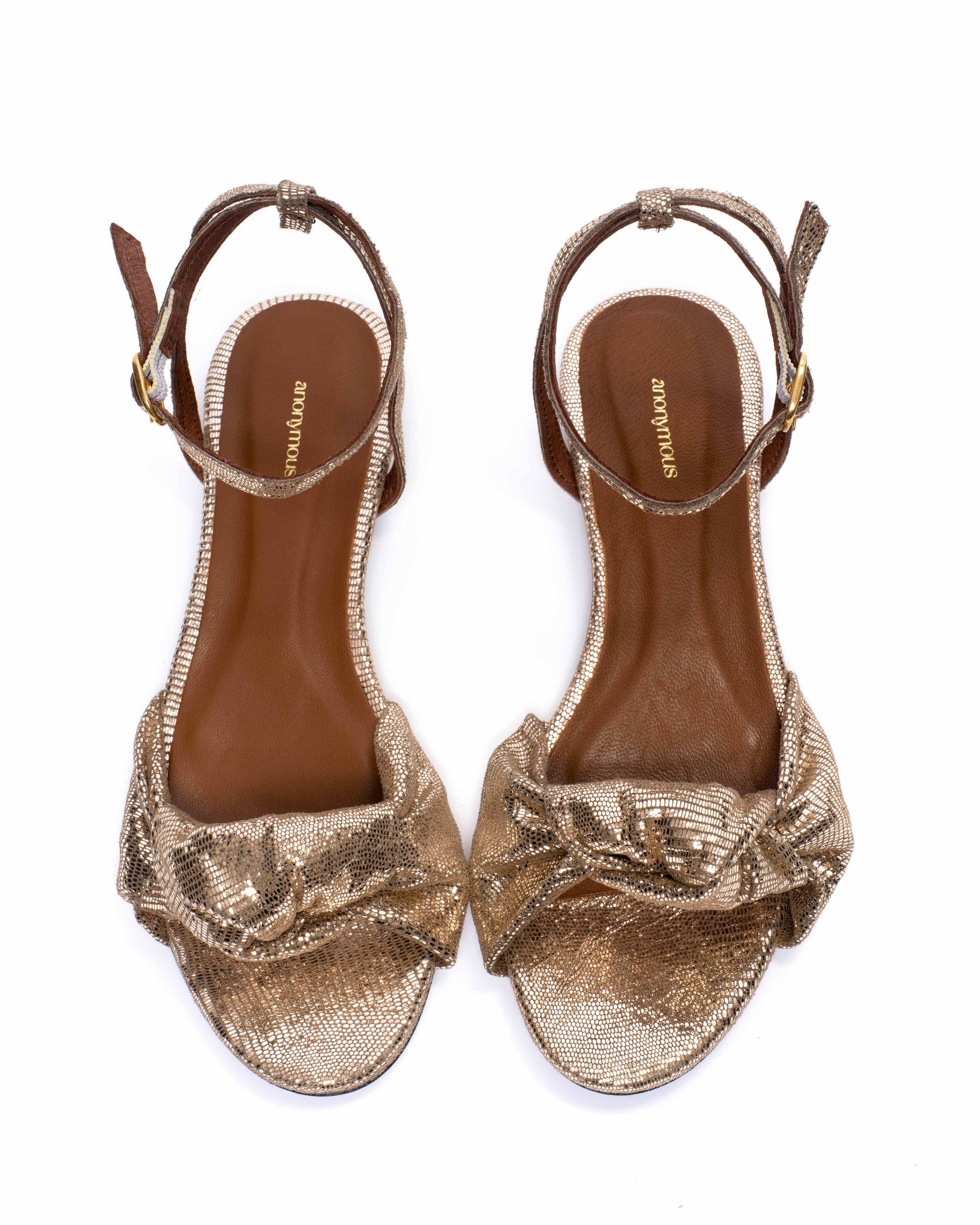 Aliza 10 Lizard metallic goat Vintage champagne - Anonymous Copenhagen