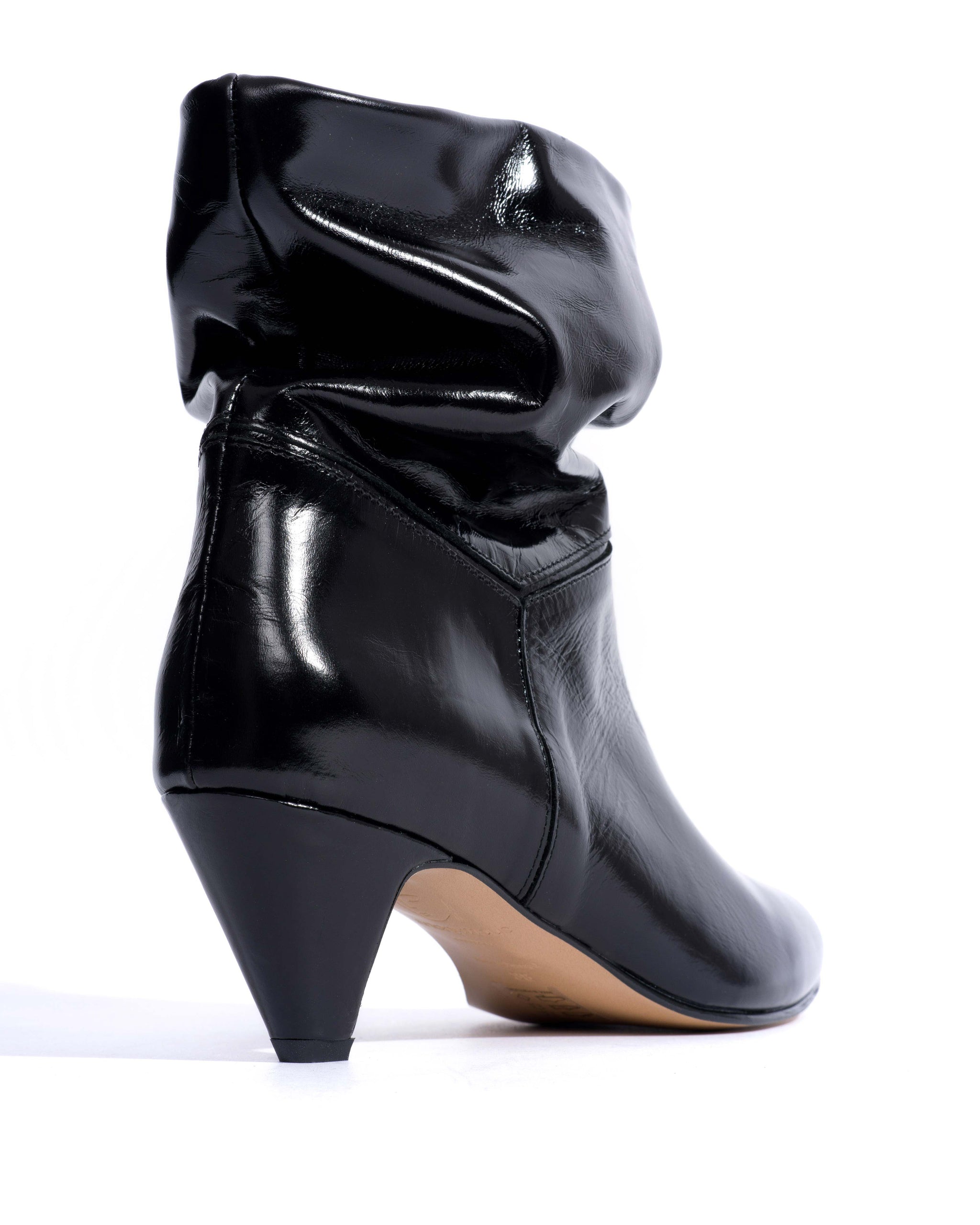 Jassi 50 stiletto Crinkled polished goat Black - Anonymous Copenhagen Ankle boots