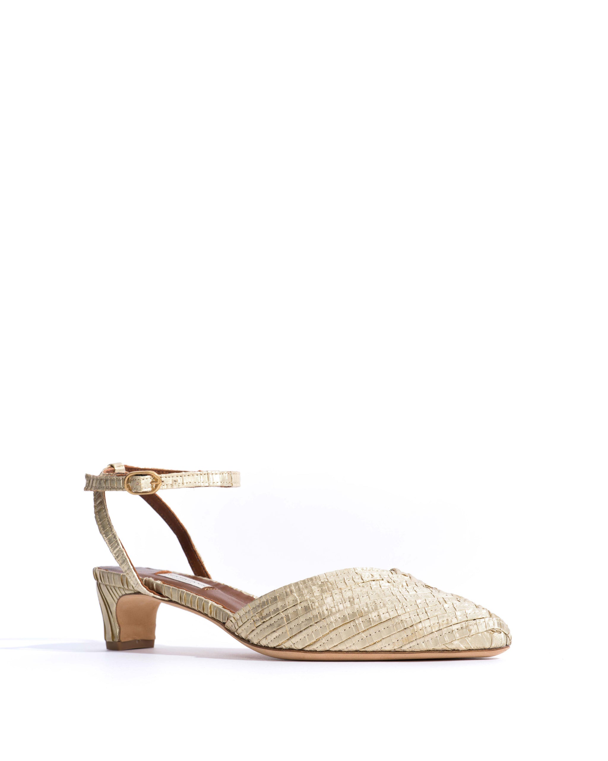 Givia 40 Pleated satin Champagne - Anonymous Copenhagen Heels