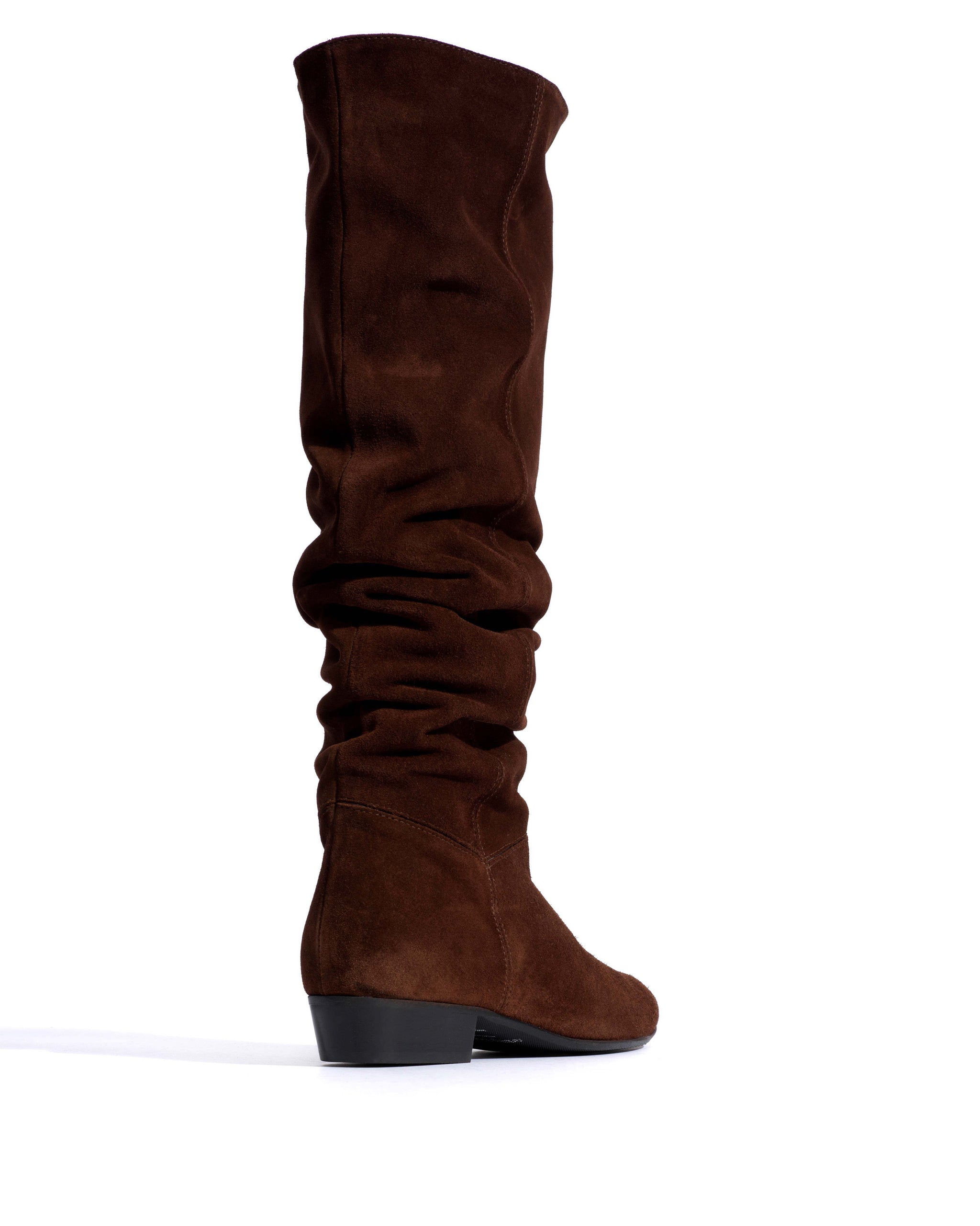 Jadah 20 Calf suede & sleek leather Chocolate - Anonymous Copenhagen High shaft boots