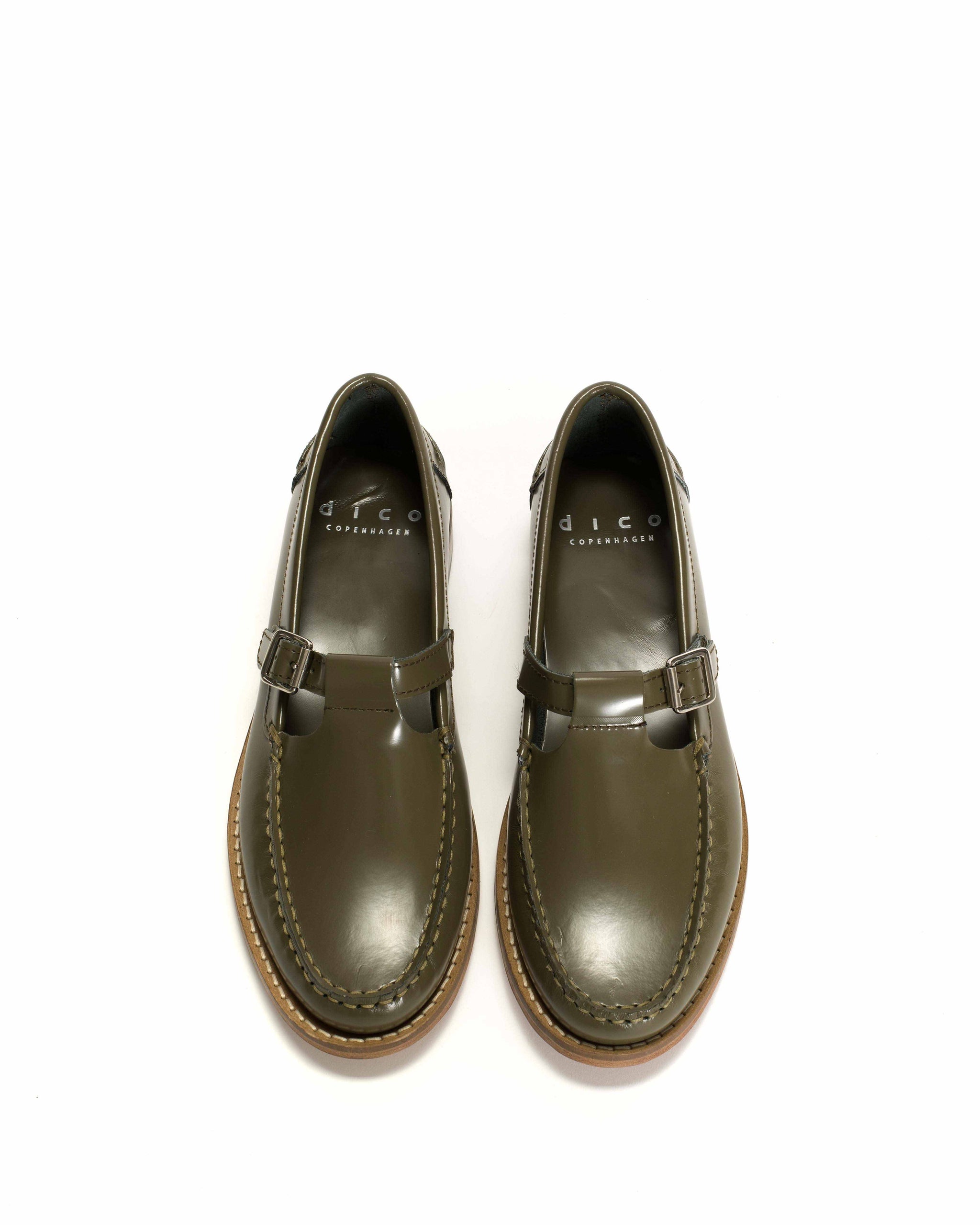 Dico Loafer t-bar Polido Olive green - Anonymous Copenhagen