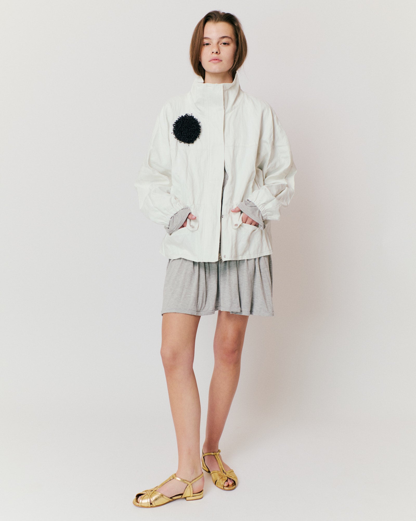 Therese 20 Crackled metallic goat Gold