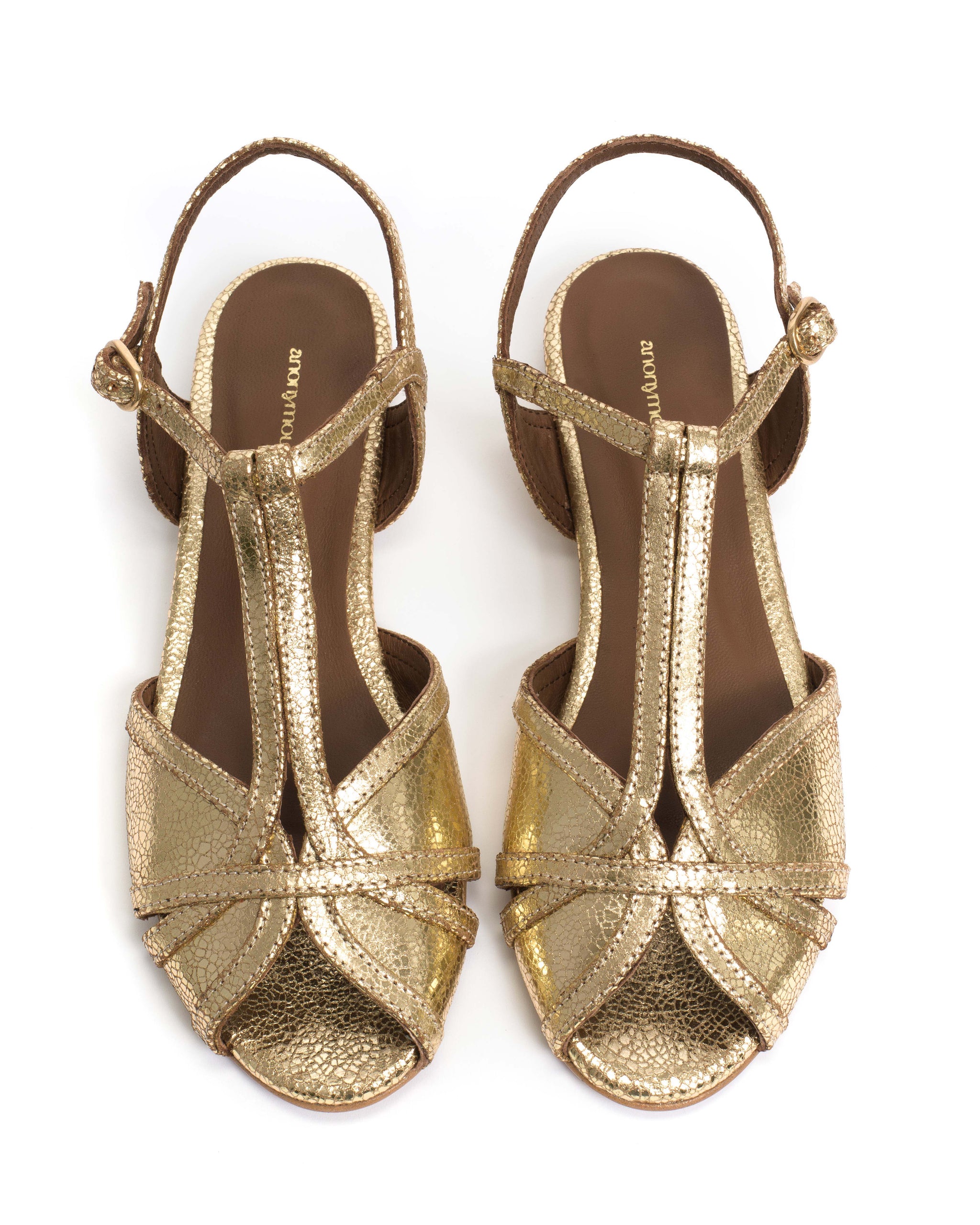 Therese 20 Crackled metallic goat Gold - Anonymous Copenhagen