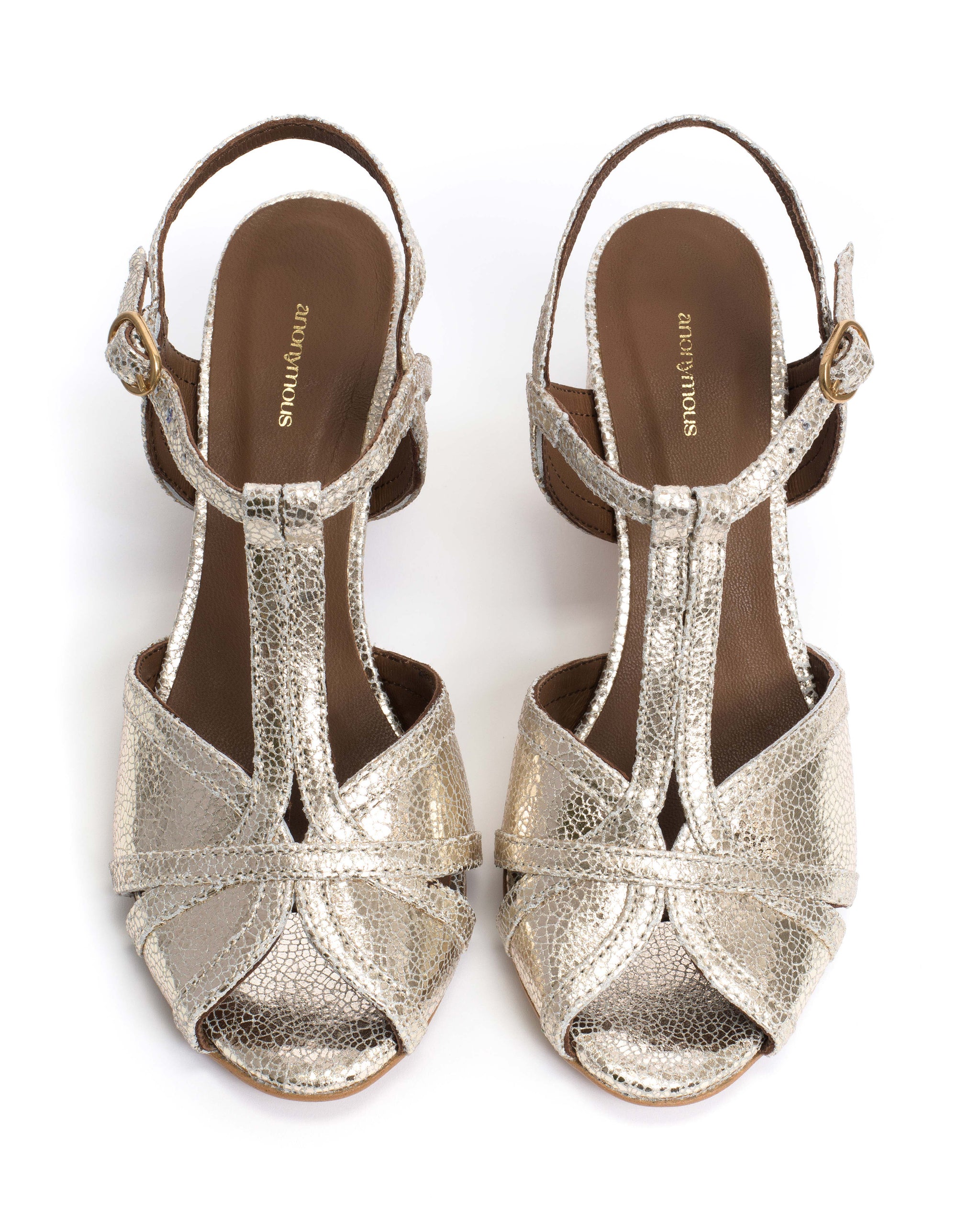 Therese 55 Crackled metallic goat Champagne - Anonymous Copenhagen