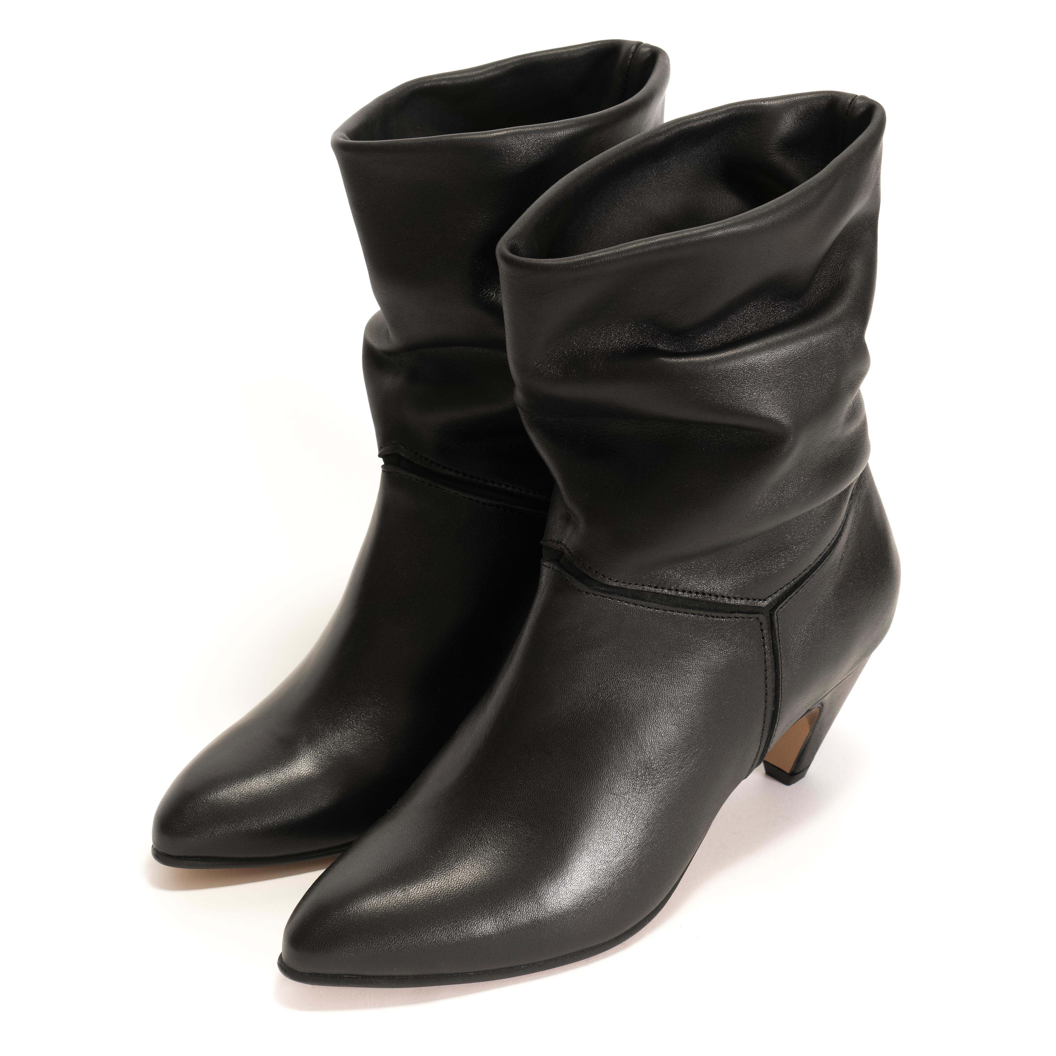 Jassi 50 stiletto Soft calf & suede leather Black