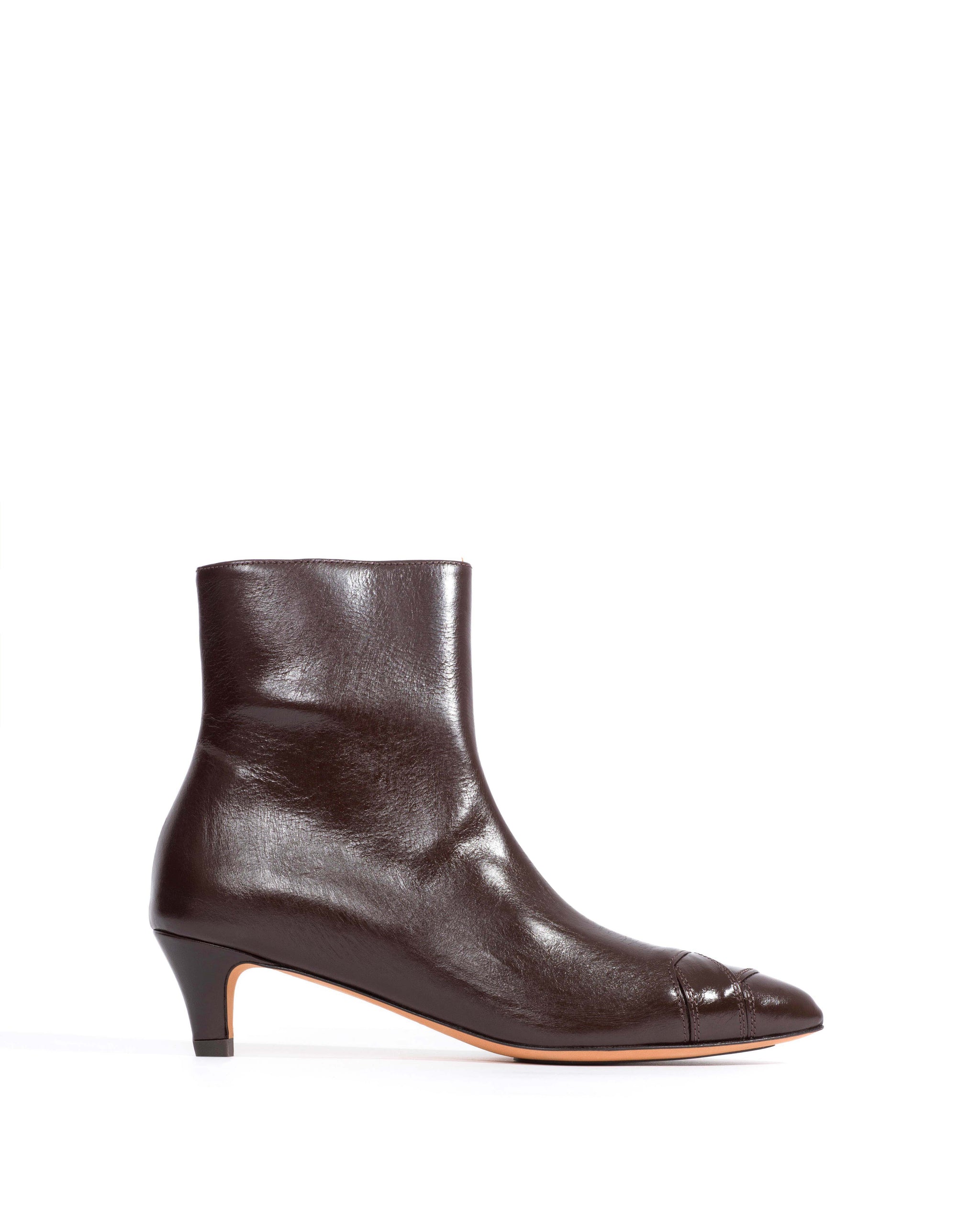Avy 40 stiletto Crinkled soft calf Espresso brown - Anonymous Copenhagen Shoes