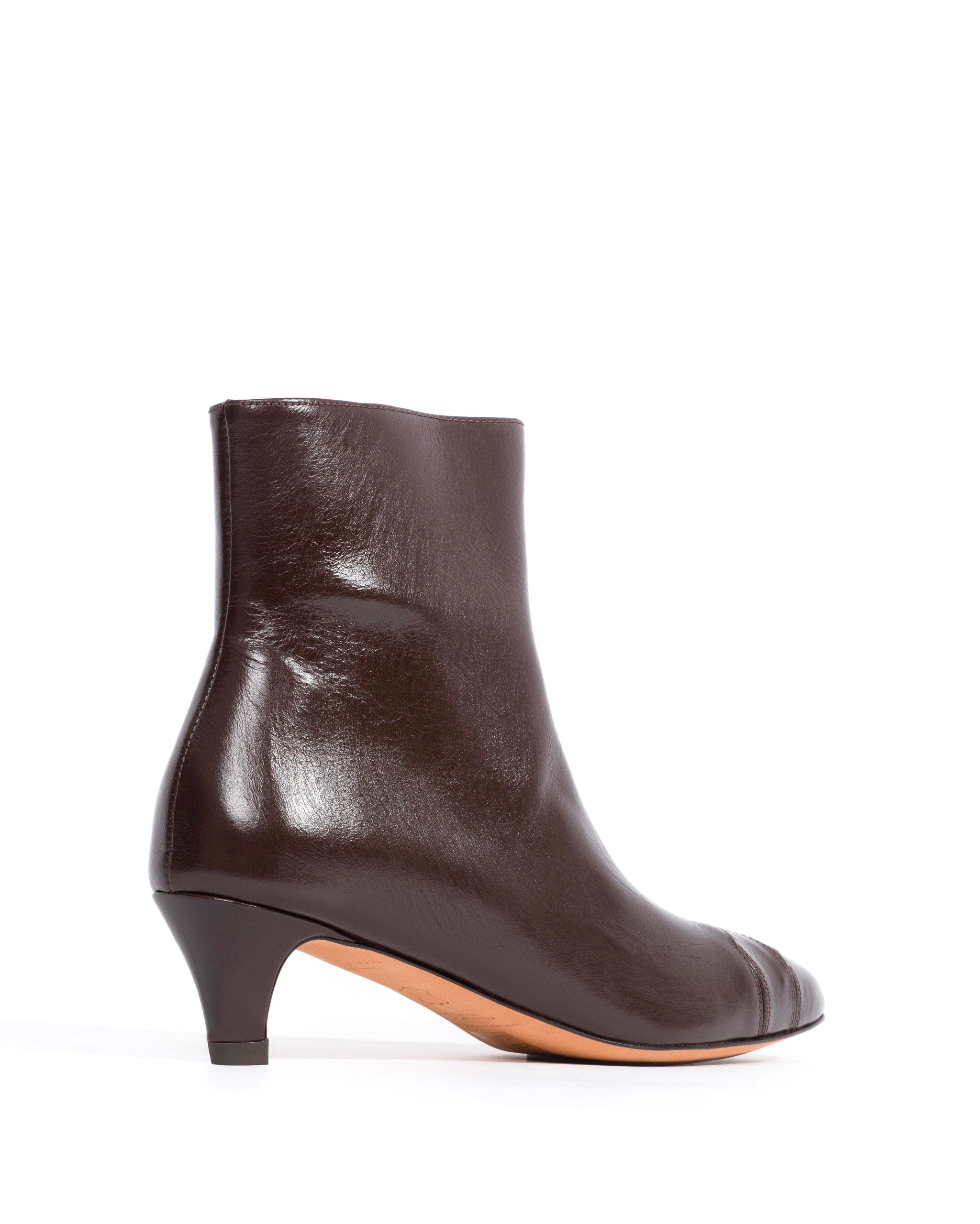 Avy 40 stiletto Crinkled soft calf Espresso brown - Anonymous Copenhagen Shoes