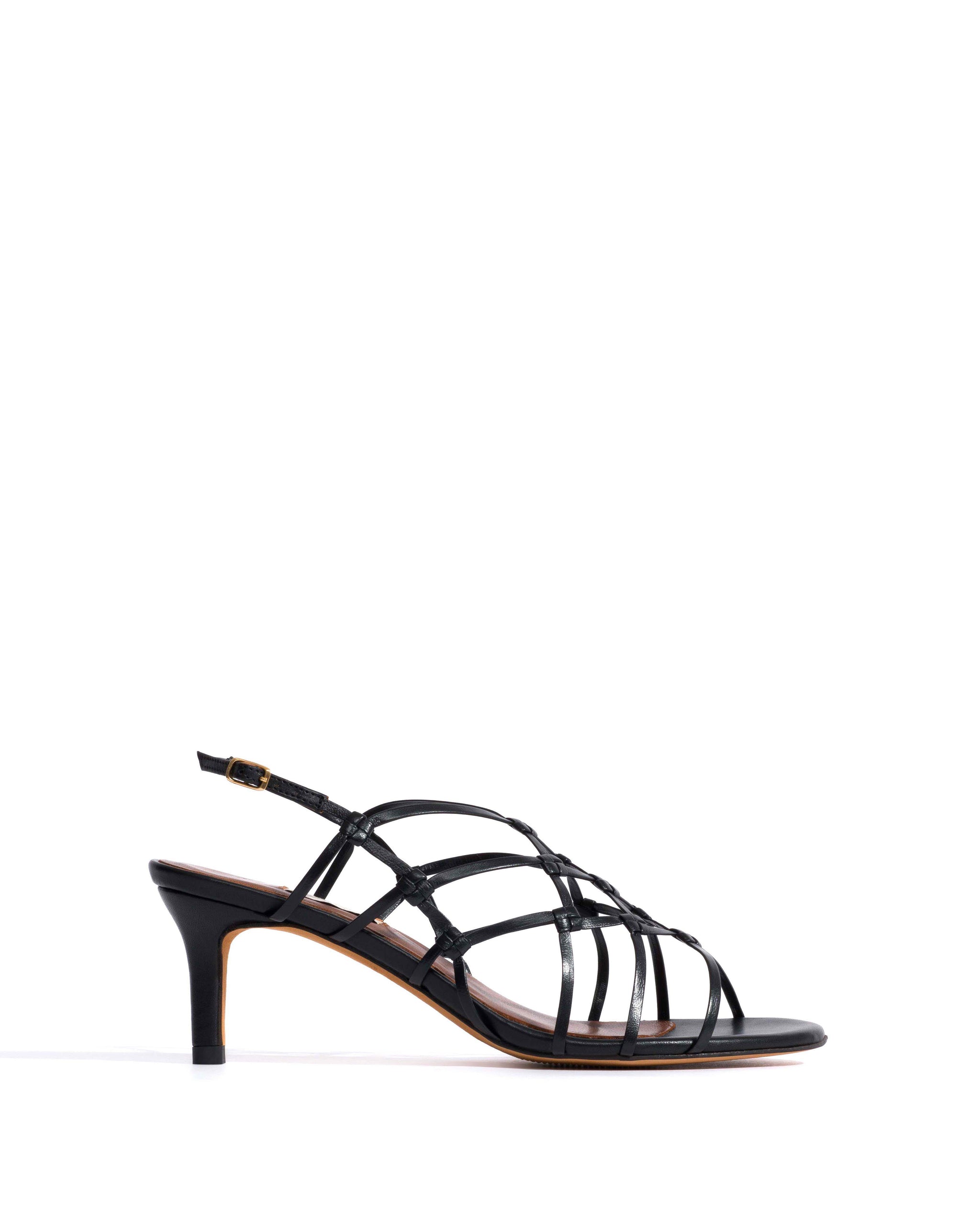 Conie 55 hand-braided Hand-braided leather Black - Anonymous Copenhagen Heels