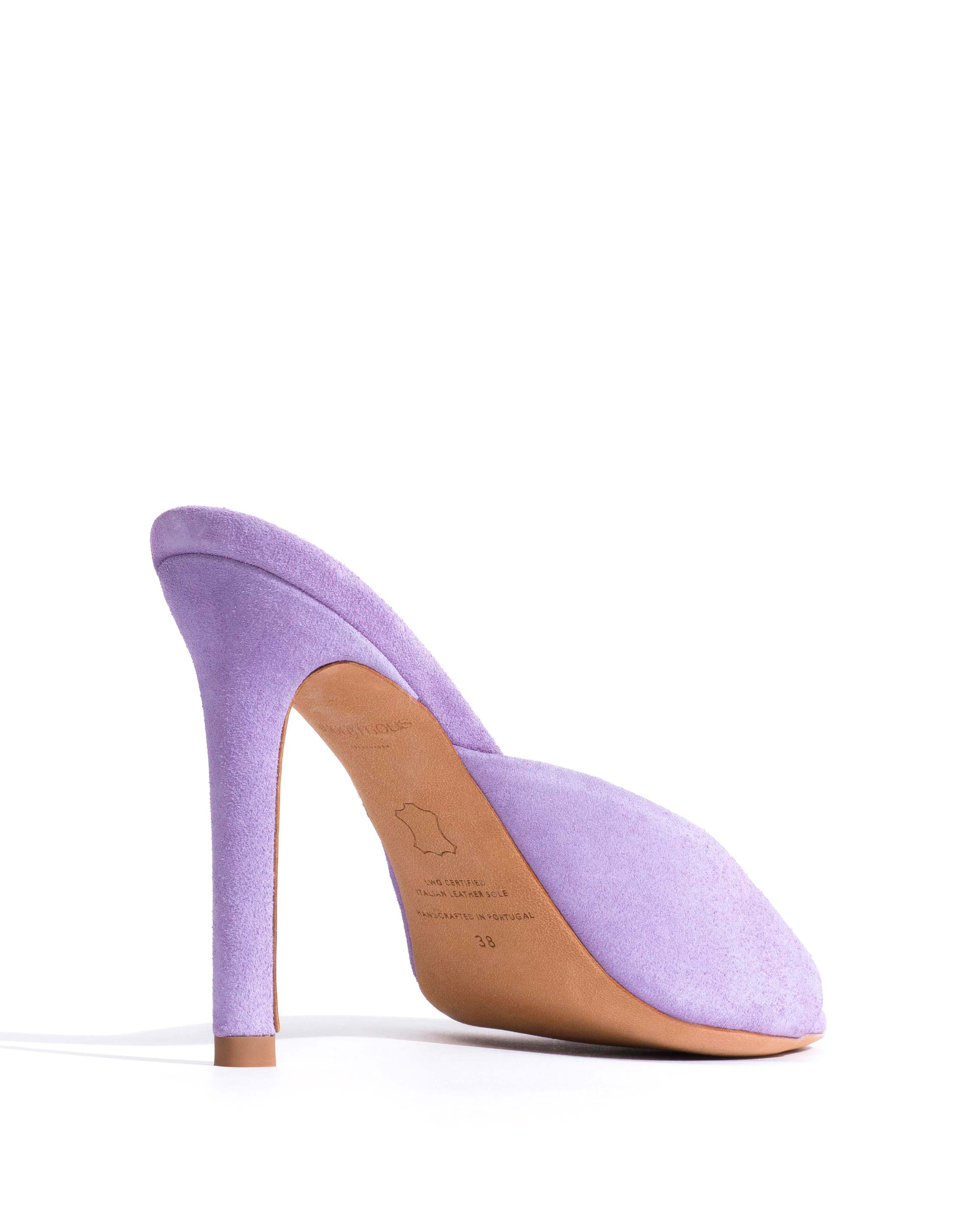 Mazy 100 Calf suede Lavender ice