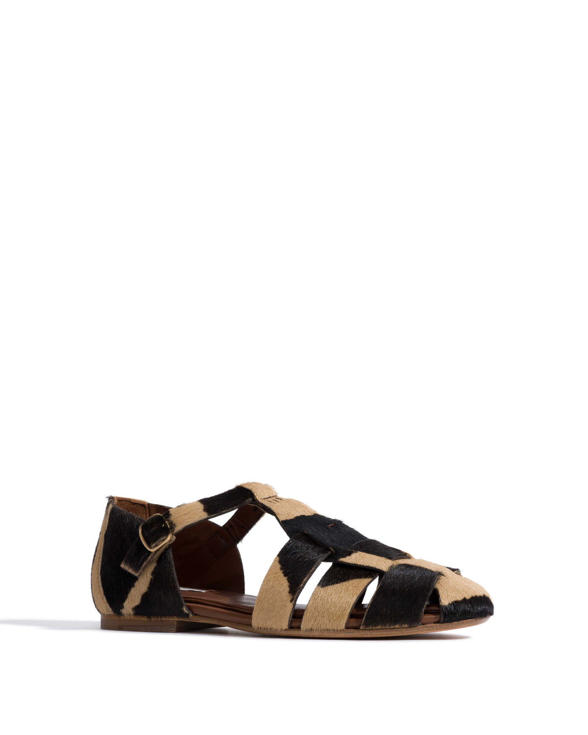 Lain flats Calf hair Tapir