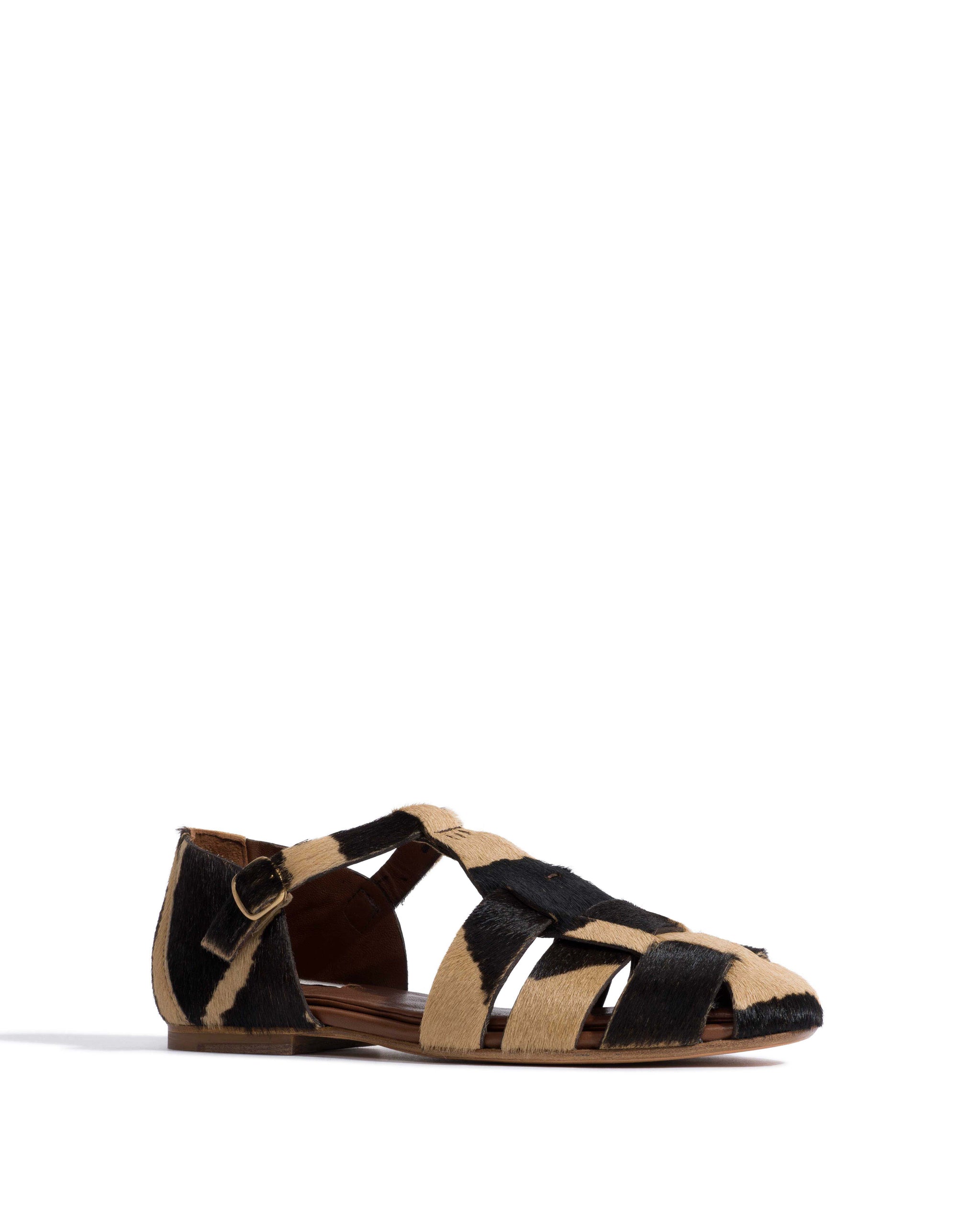Lain flats Calf hair Tapir