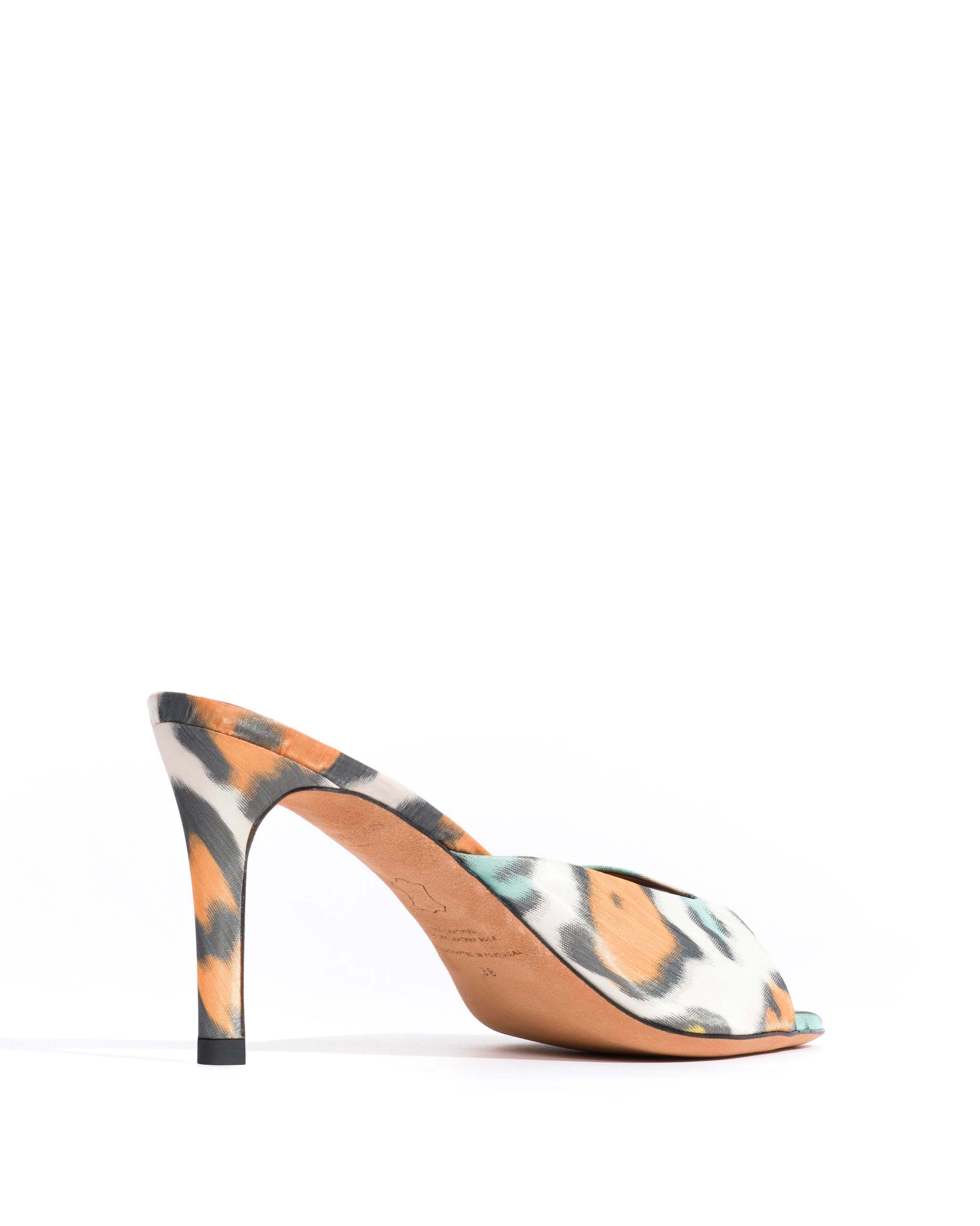 Mazy 75 Satin print Multicolor leopard - Anonymous Copenhagen Heels