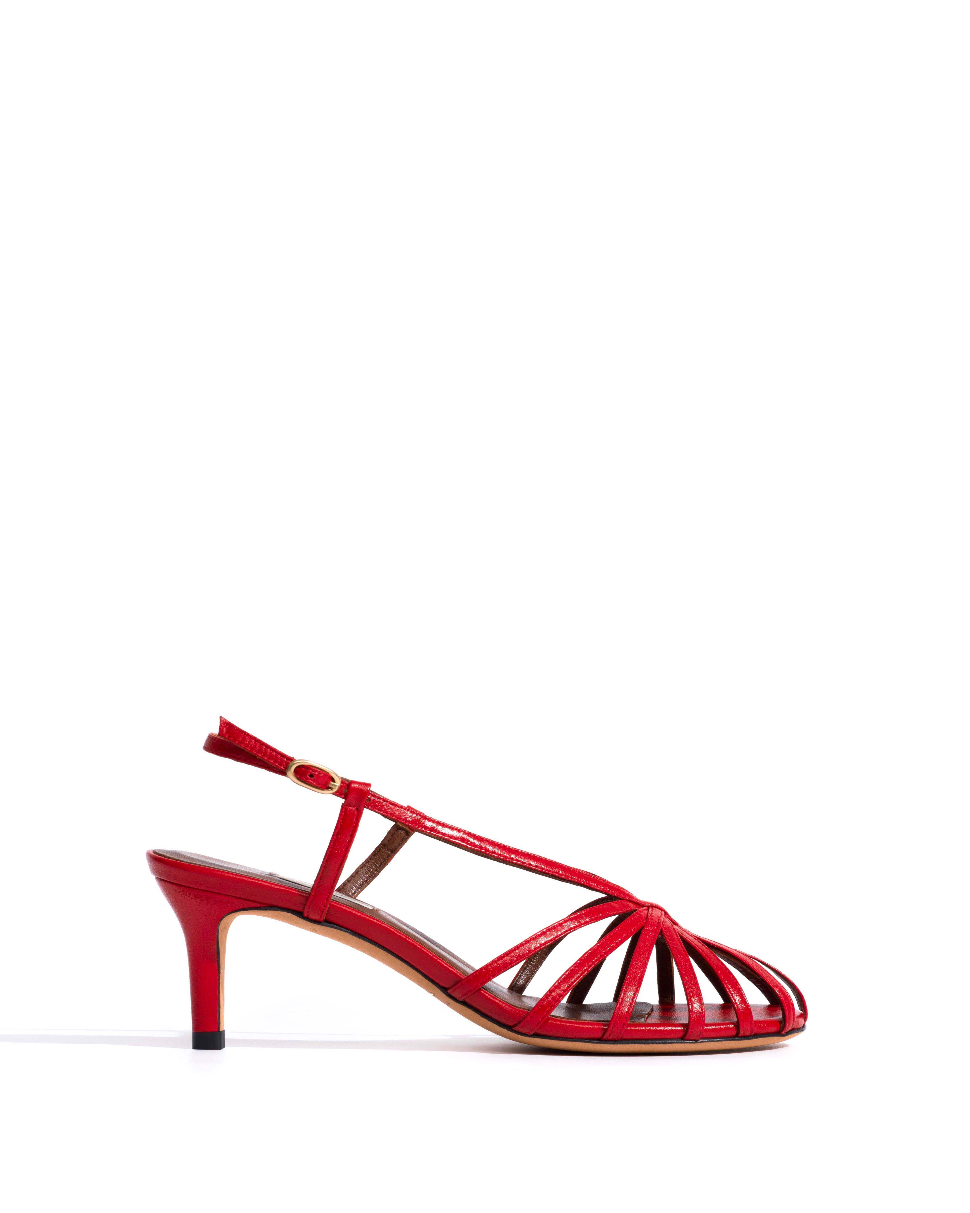 Candace 55 Shiny lamb Ruby red