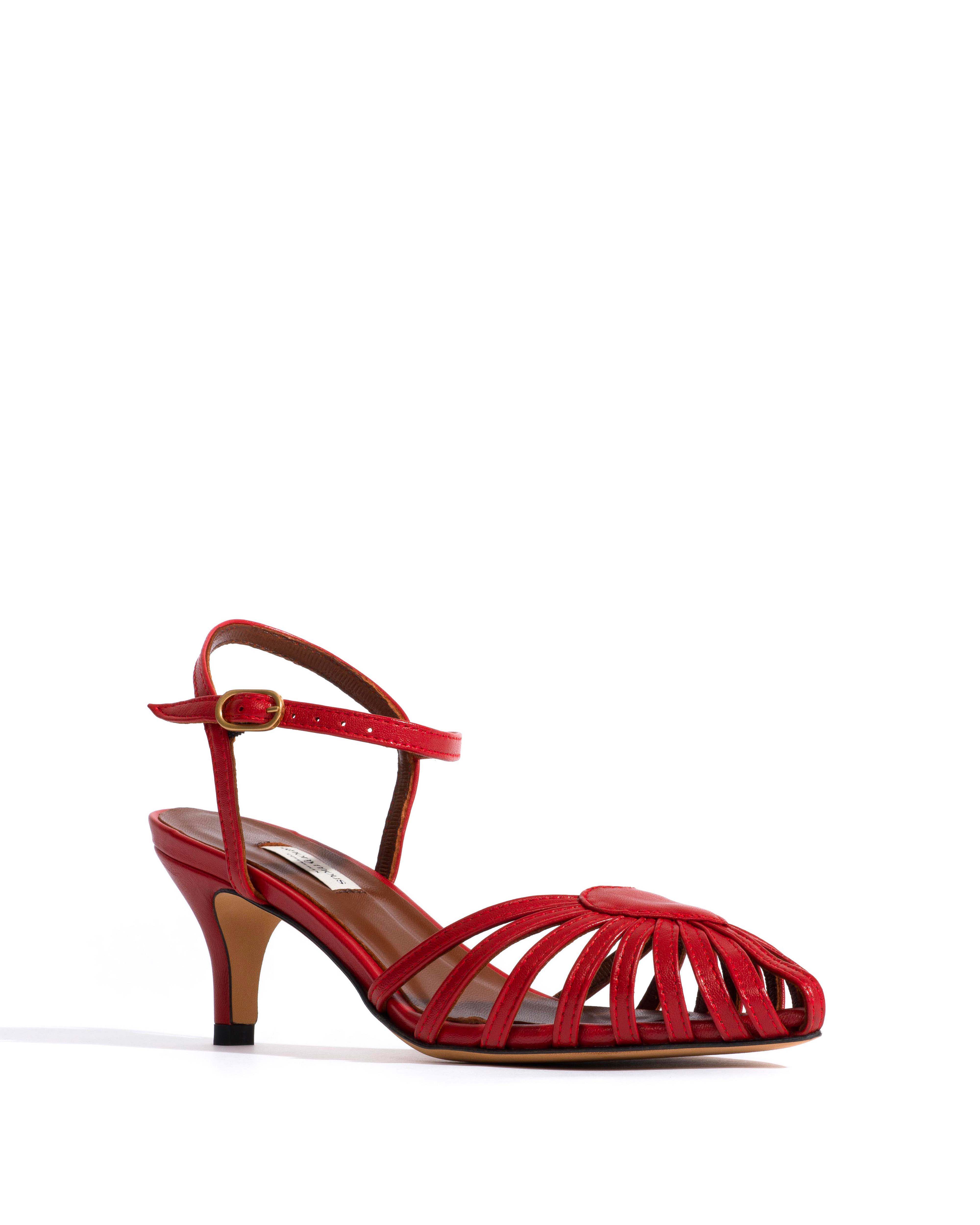 Keesha 55 Shiny lamb Ruby red