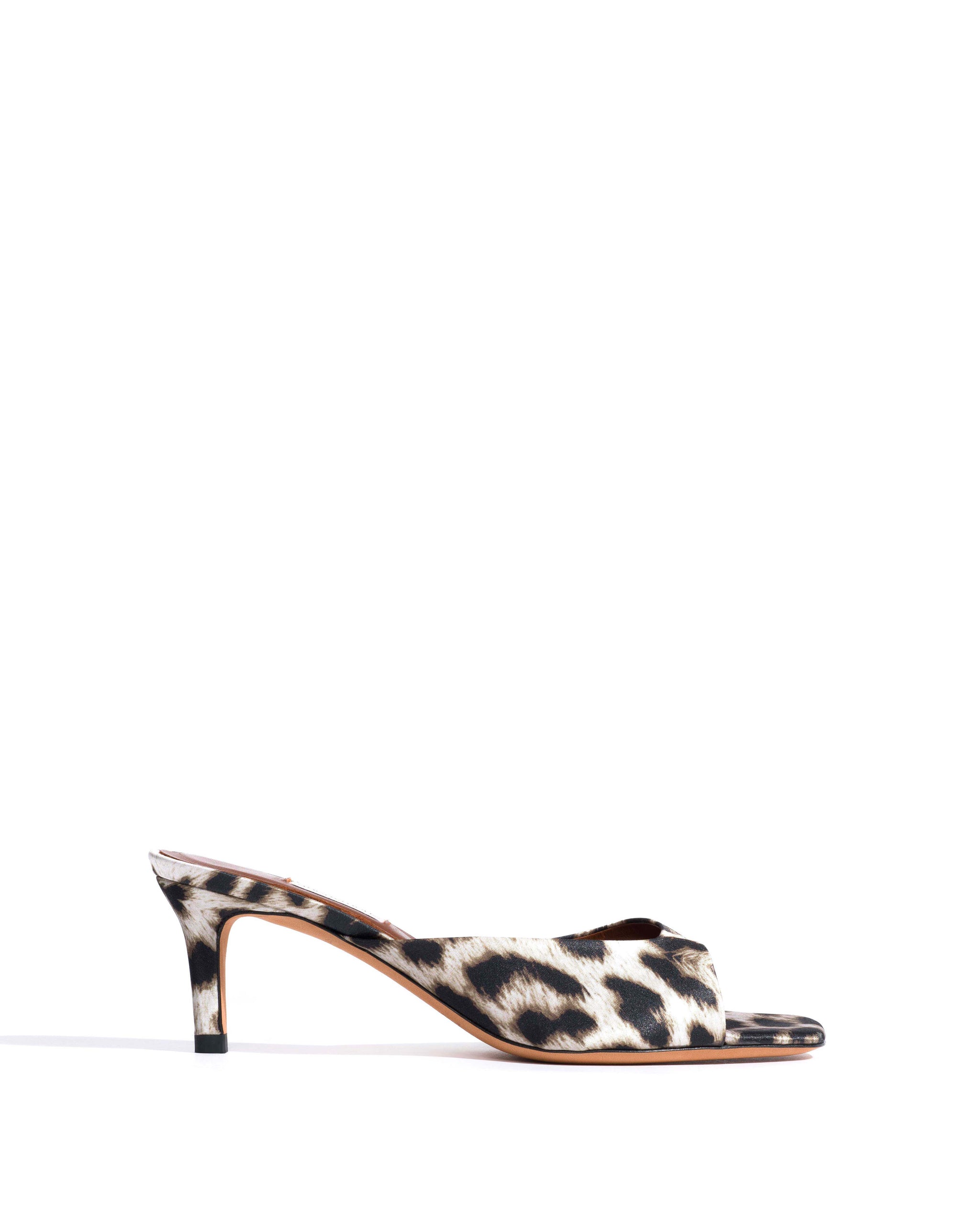 Mazy 55 Satin print Snow leopard - Anonymous Copenhagen Heels