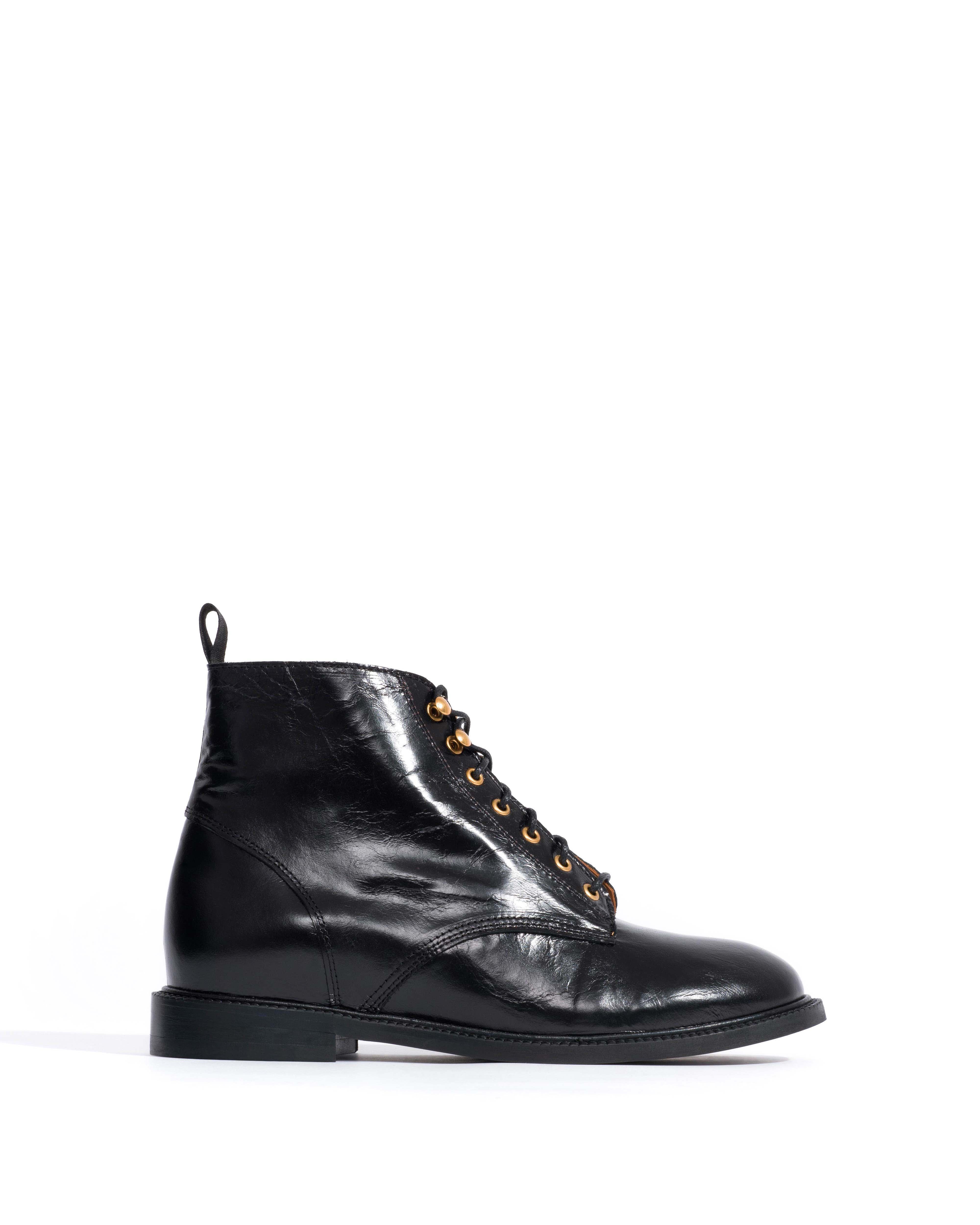 Valery Crinkled soft calf Black