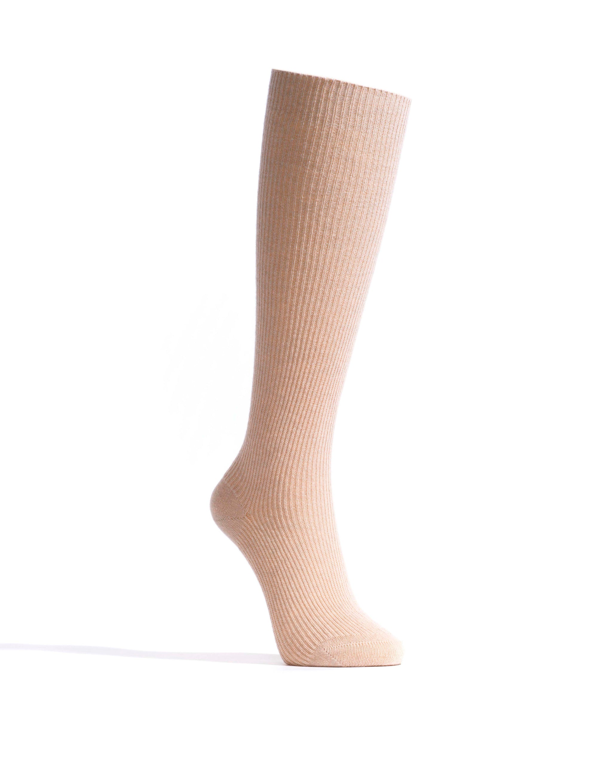 Lanai knee-high cashmere socks 70% wool 30% cashmere Mushroom