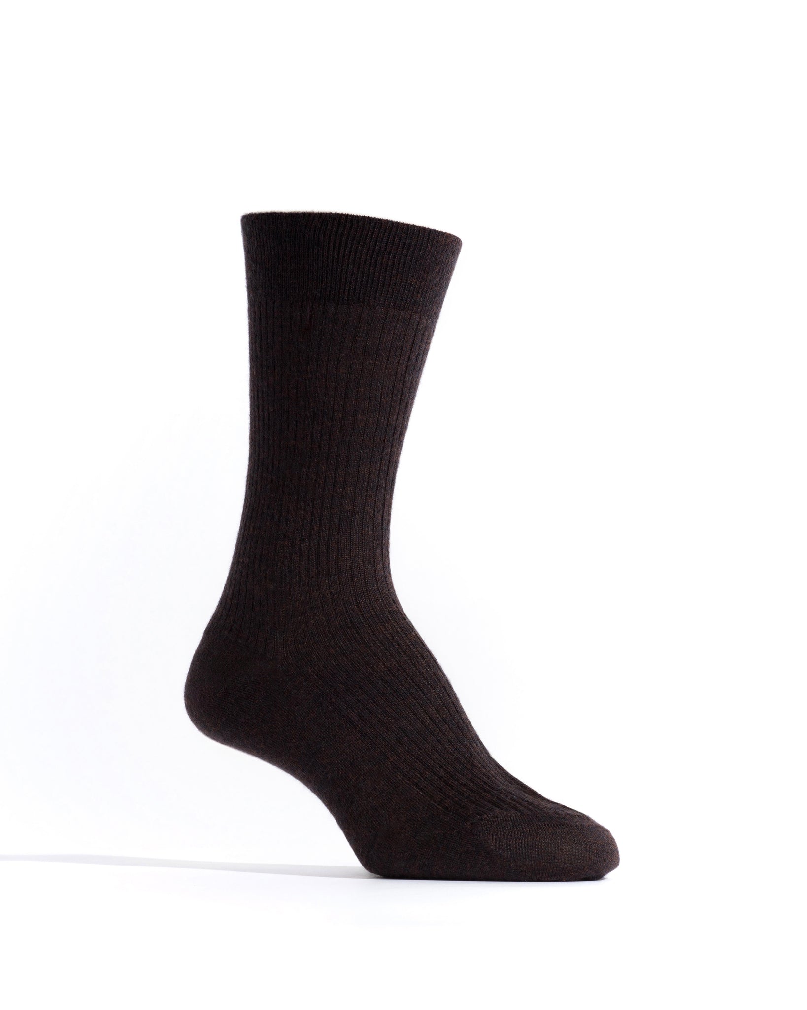 Ines silk cashmere socks 30% silk 70% cashmere Chocolate