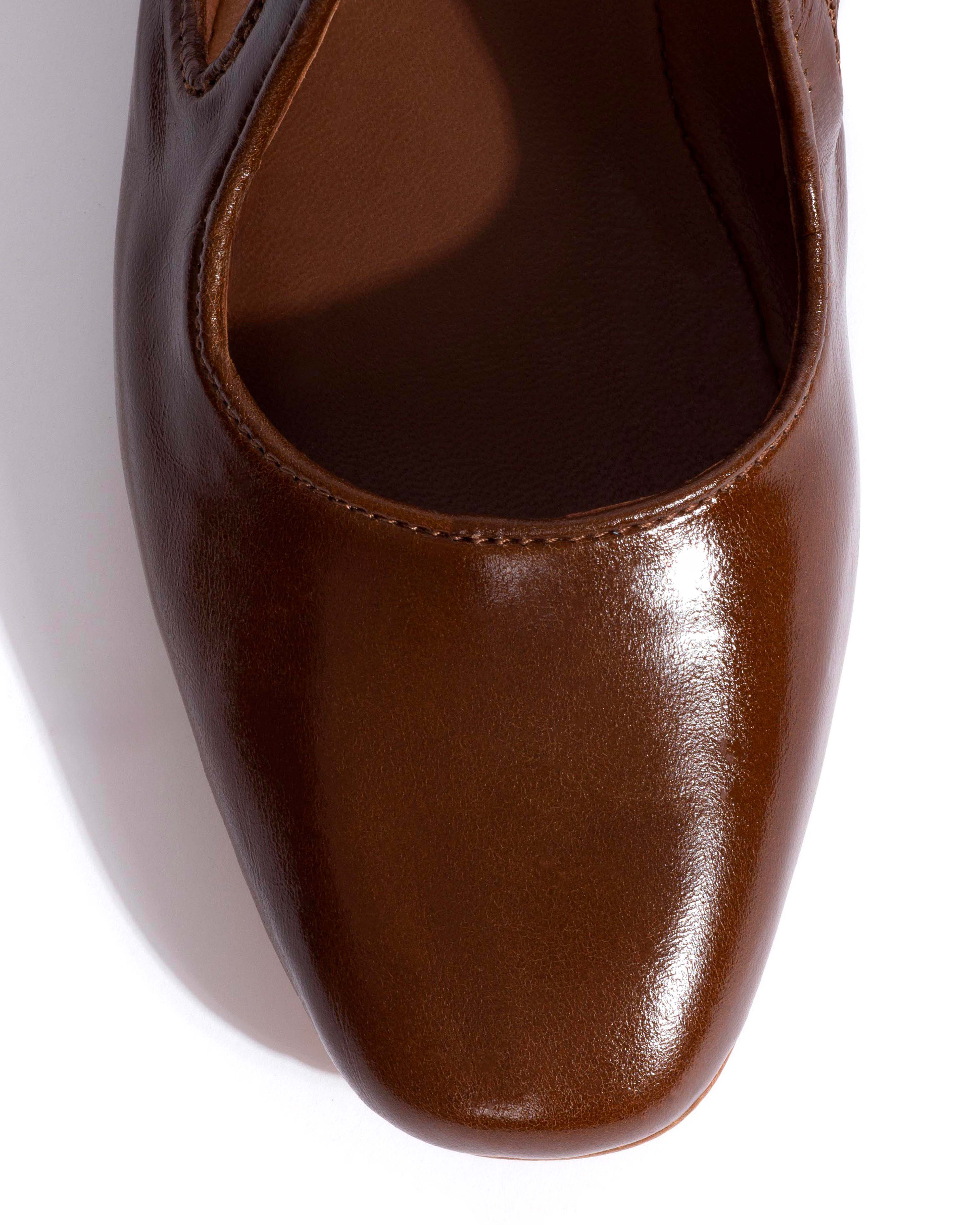 Praise Crinkled polished goat Caramel brown