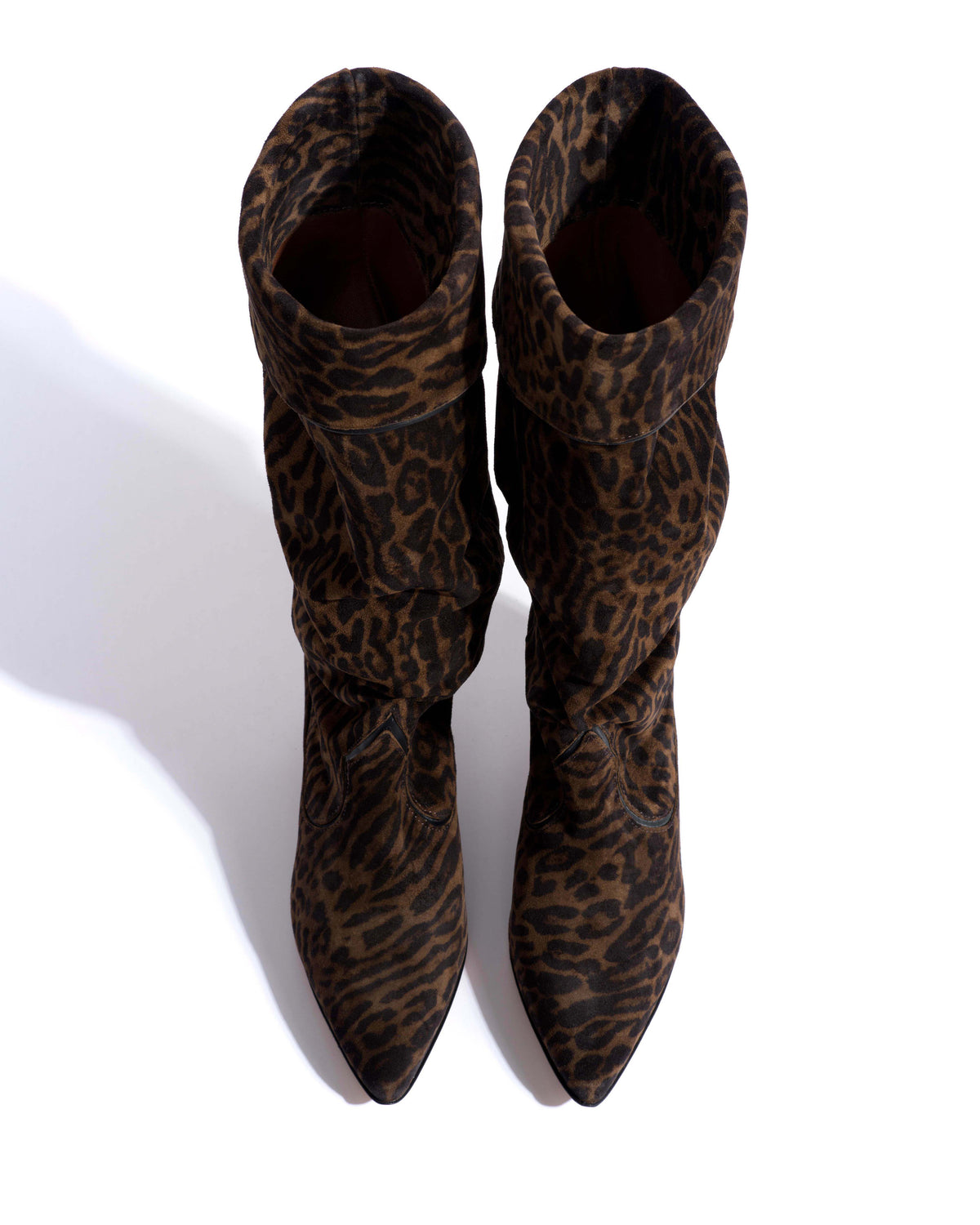 Hillerie 40 stiletto Calf suede print & sleek leather Jaguar & black