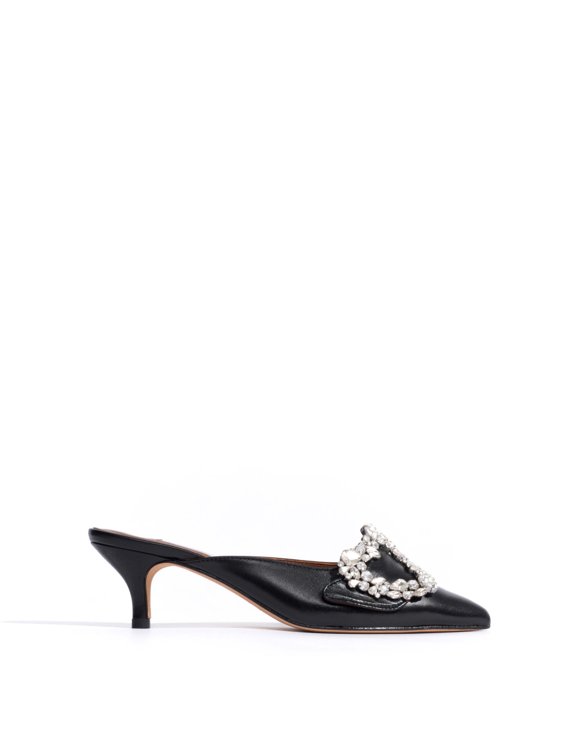 Shila 50 swarovski kitten Shiny lamb Black - Anonymous Copenhagen Heels
