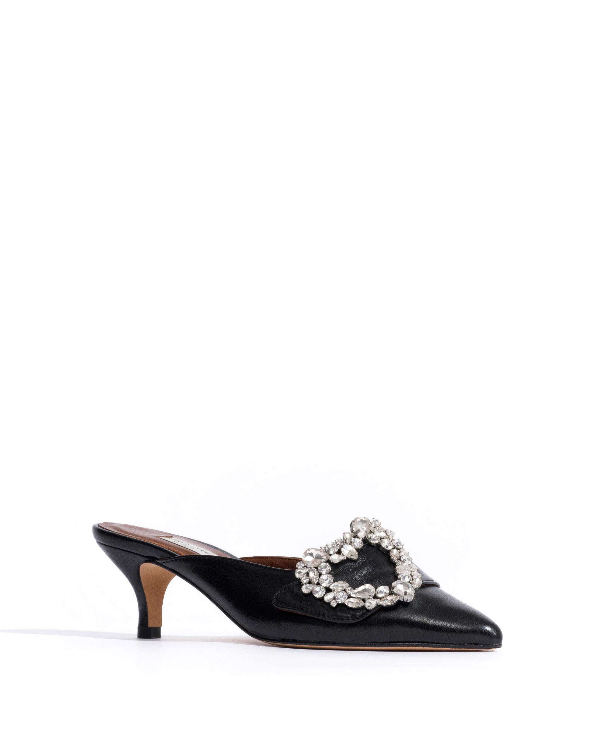 Shila 50 swarovski kitten Shiny lamb Black - Anonymous Copenhagen Heels