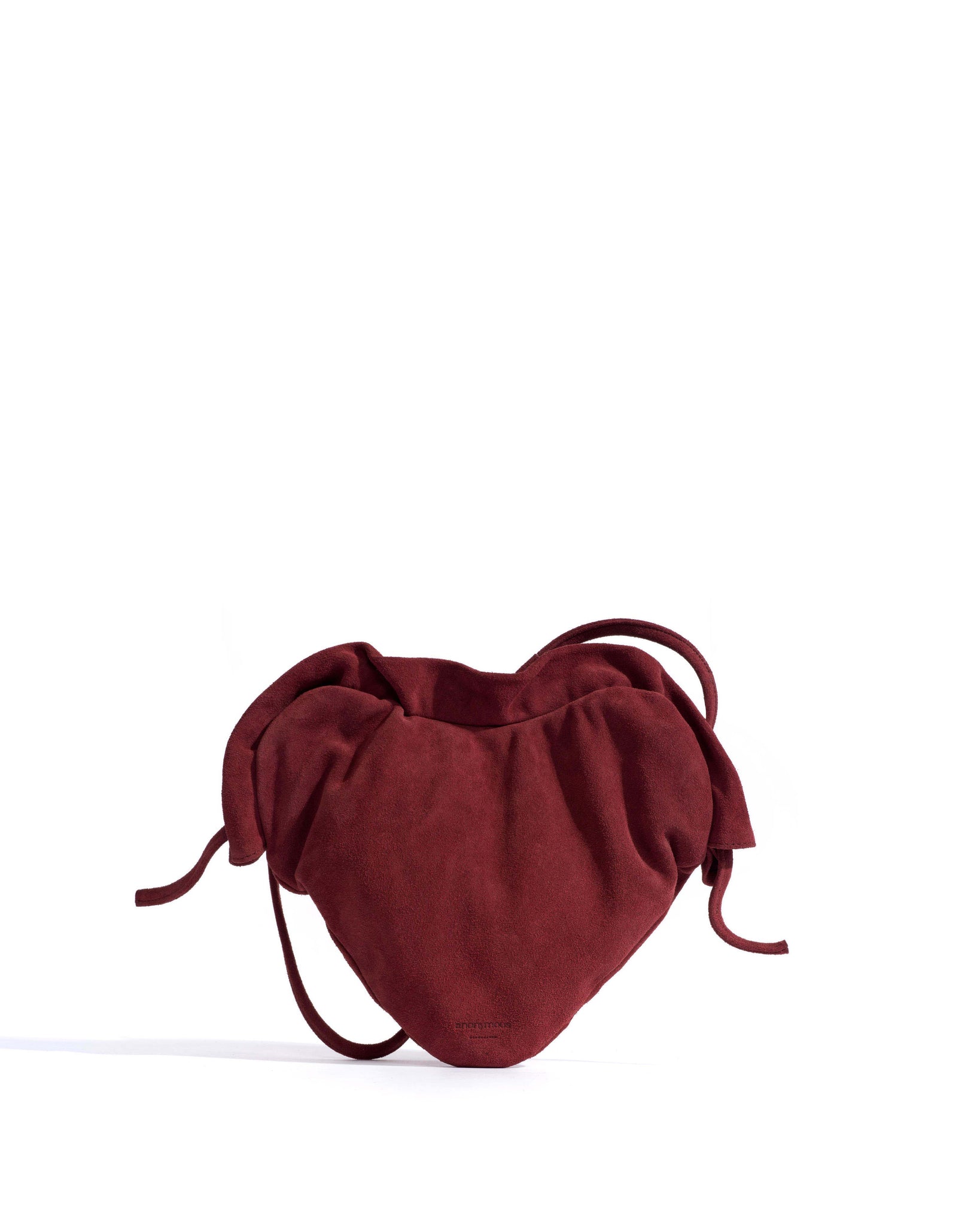 Zally heart bag Calf suede Pomegranate - Anonymous Copenhagen Bags