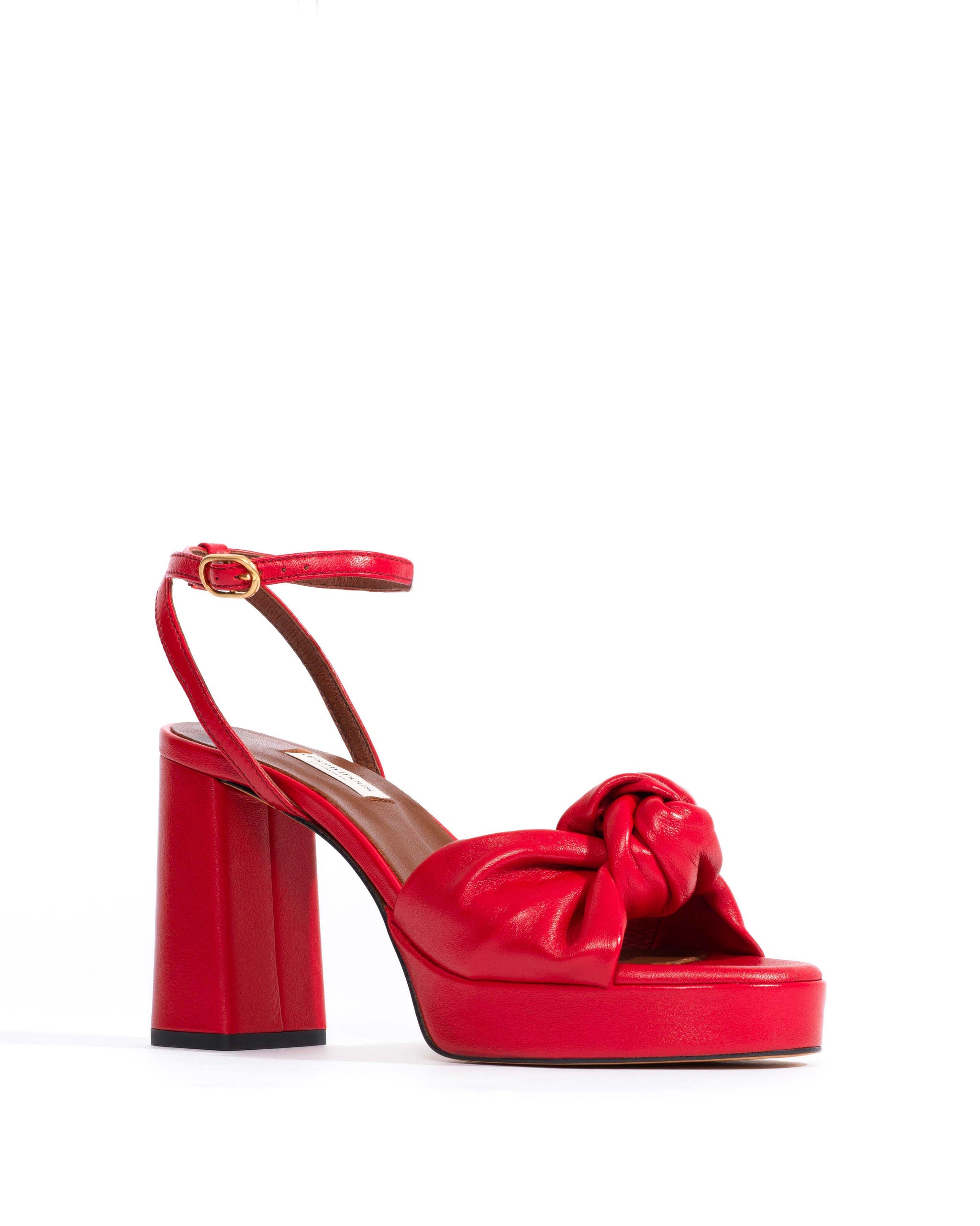Aliza 85 platform Shiny lamb Ruby red - Anonymous Copenhagen Heels
