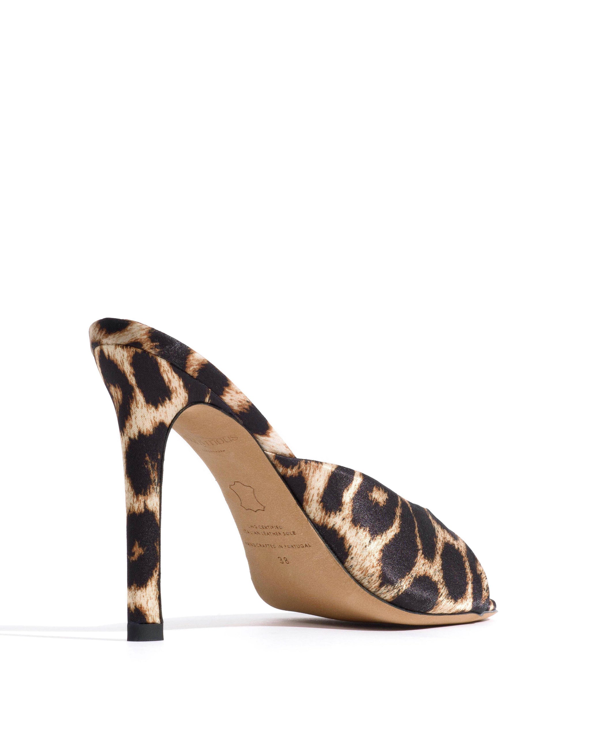 Mazy 100 Satin print Leopard - Anonymous Copenhagen Heels